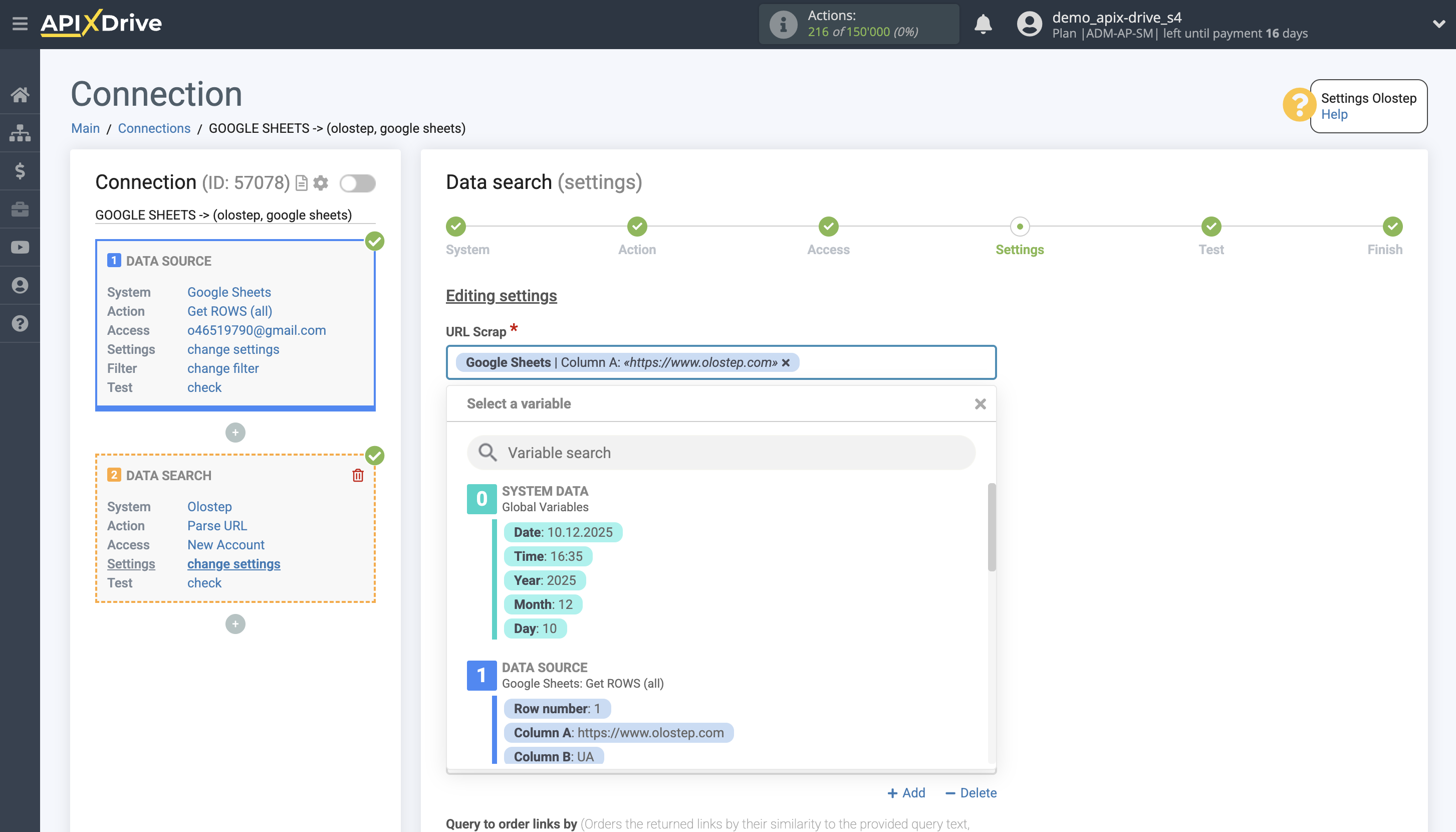 Setting up an Olostep Item Search in Google Sheets | Assigning fields Setting up an Olostep Item Search in Google Sheets | Assigning fields