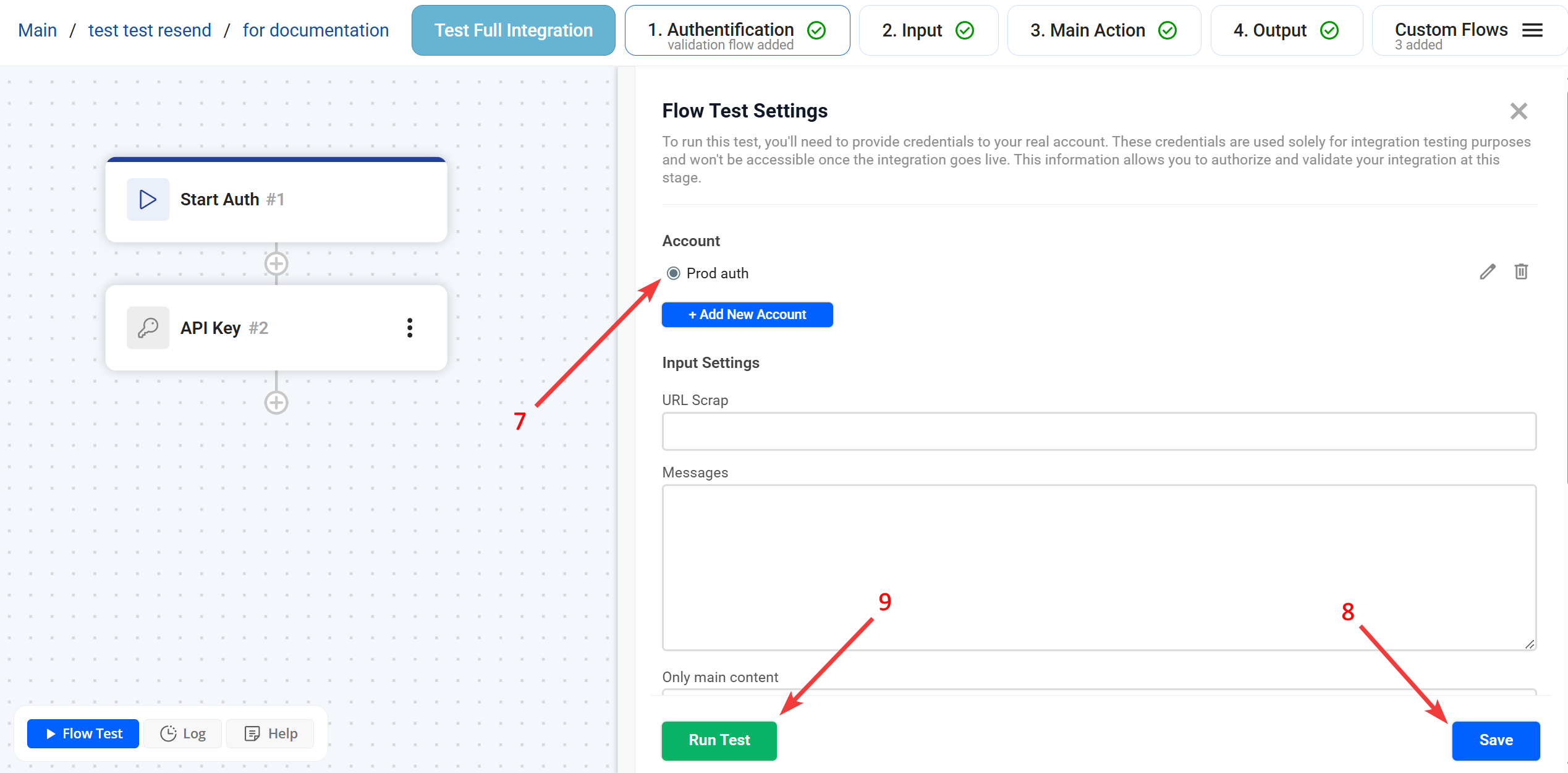 API Key | Вибір акаунту та ініціалізація запуску
