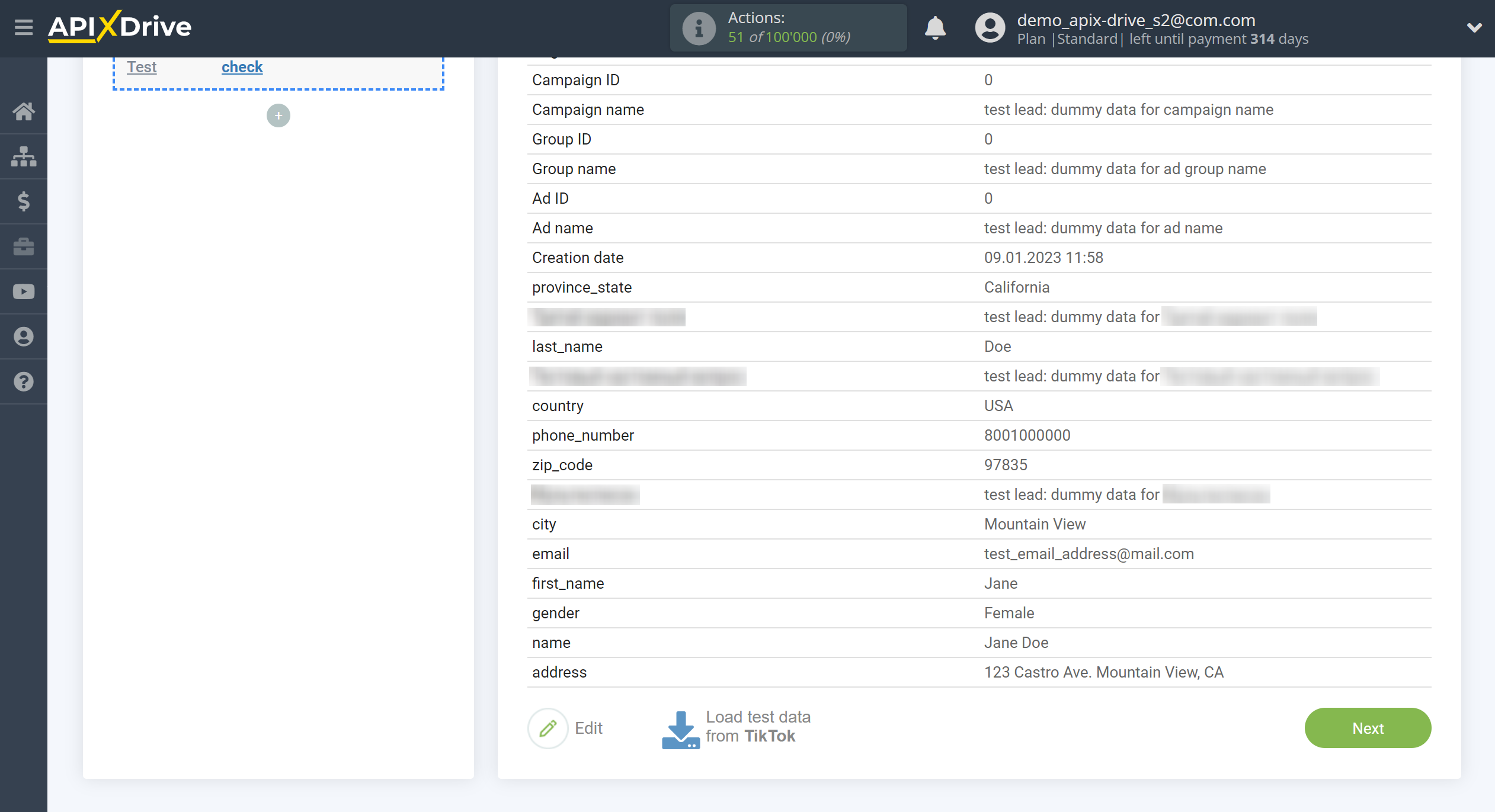 How to Connect TikTok as Data Source | Test data