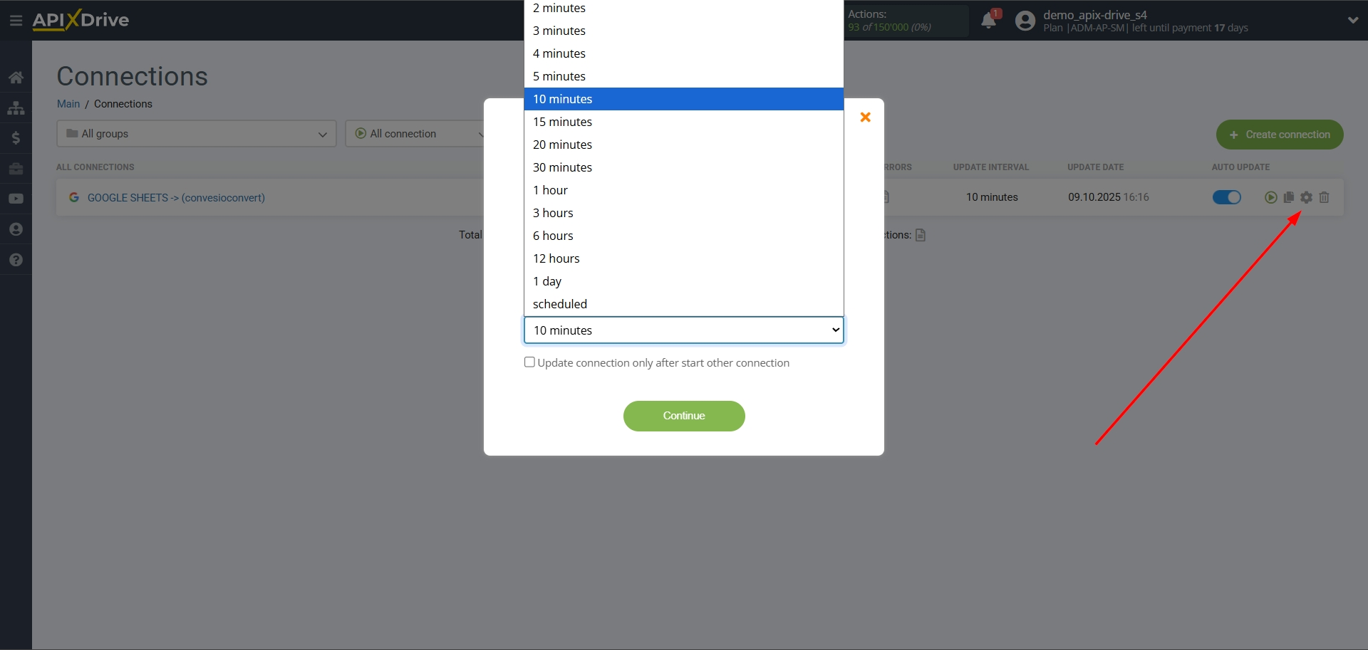 How to Connect ConvesioConvert as Data Destination | Update interval How to Connect ConvesioConvert as Data Destination | Update interval
