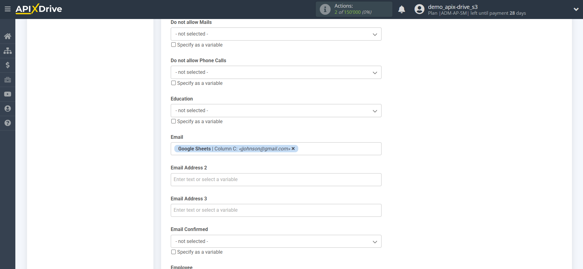 How to setup Microsoft Dynamics 365 Update Contact / Create Contact | Assigning Fields How to setup Microsoft Dynamics 365 Update Contact / Create Contact | Assigning Fields