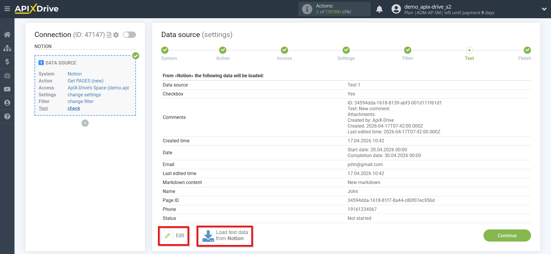 How to Connect Notion as Data Source | Data Test