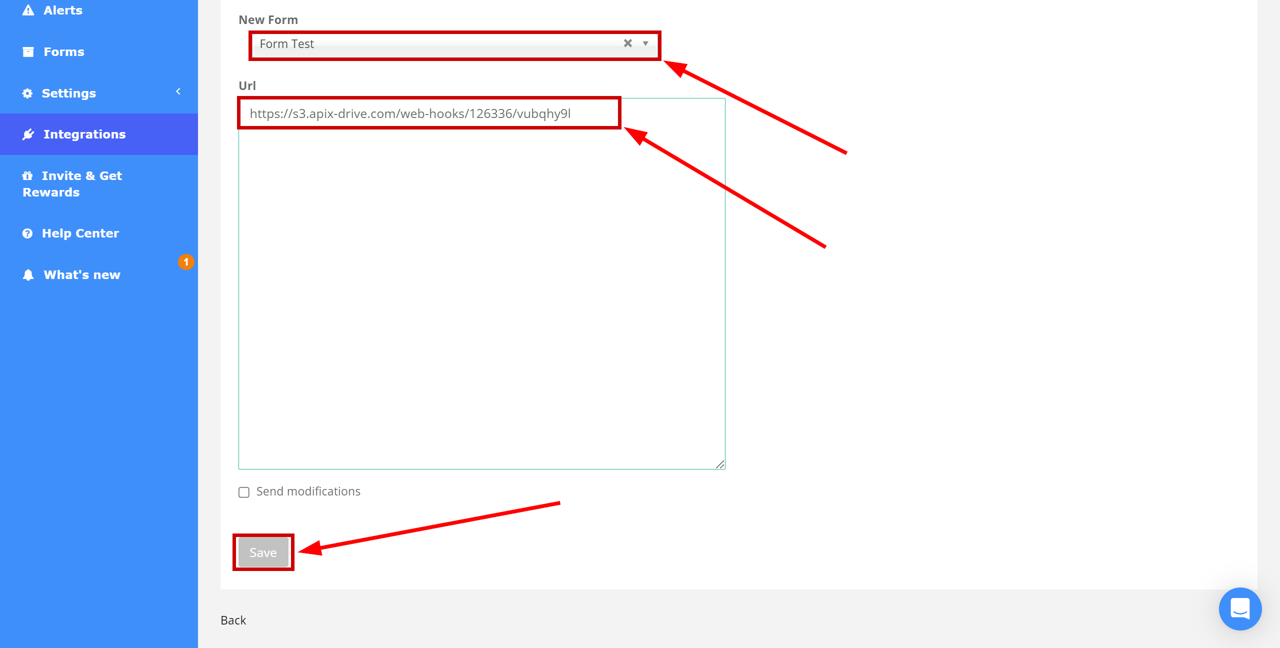 How to Connect DataScope Forms as Data Source | Go to the section of sending data via Webhook