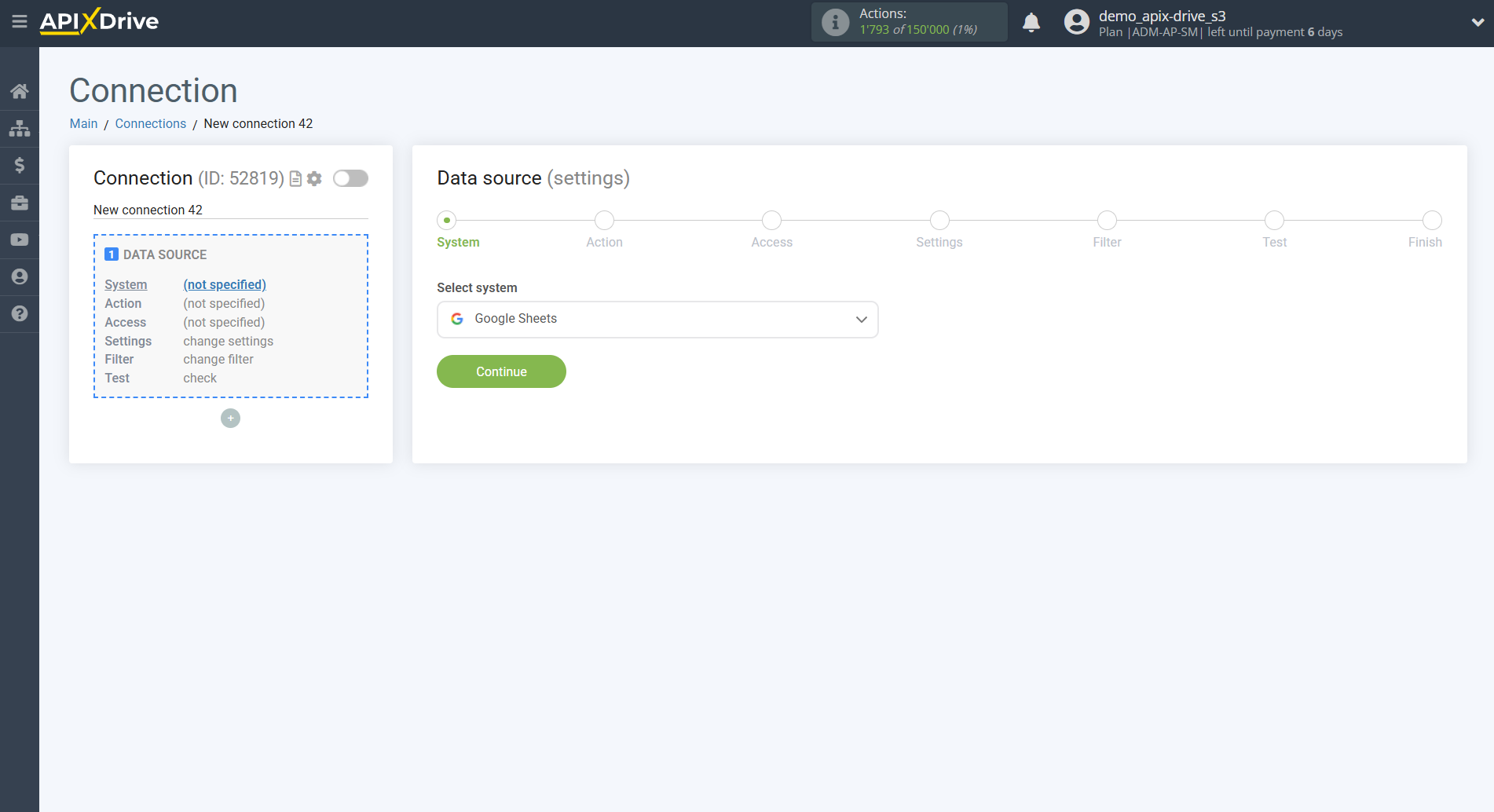 Setting up Grok in Google Sheets | System selection