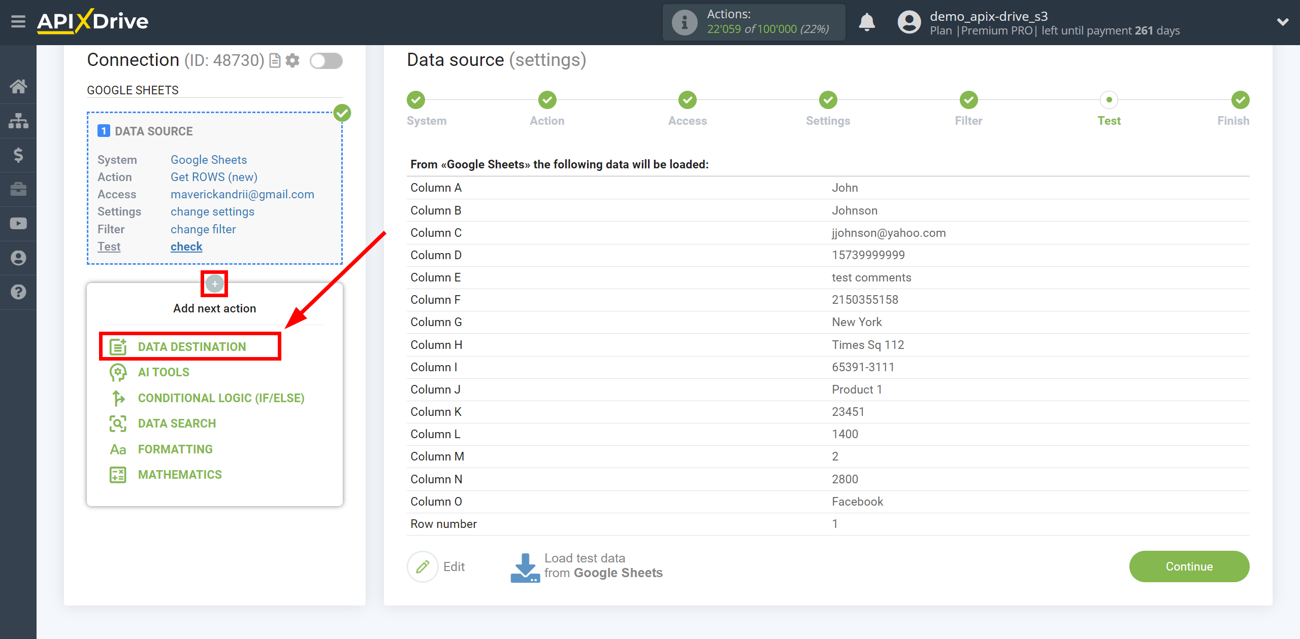 How to setup AirTable Update Row / Add Row | Start setting up Data Destination