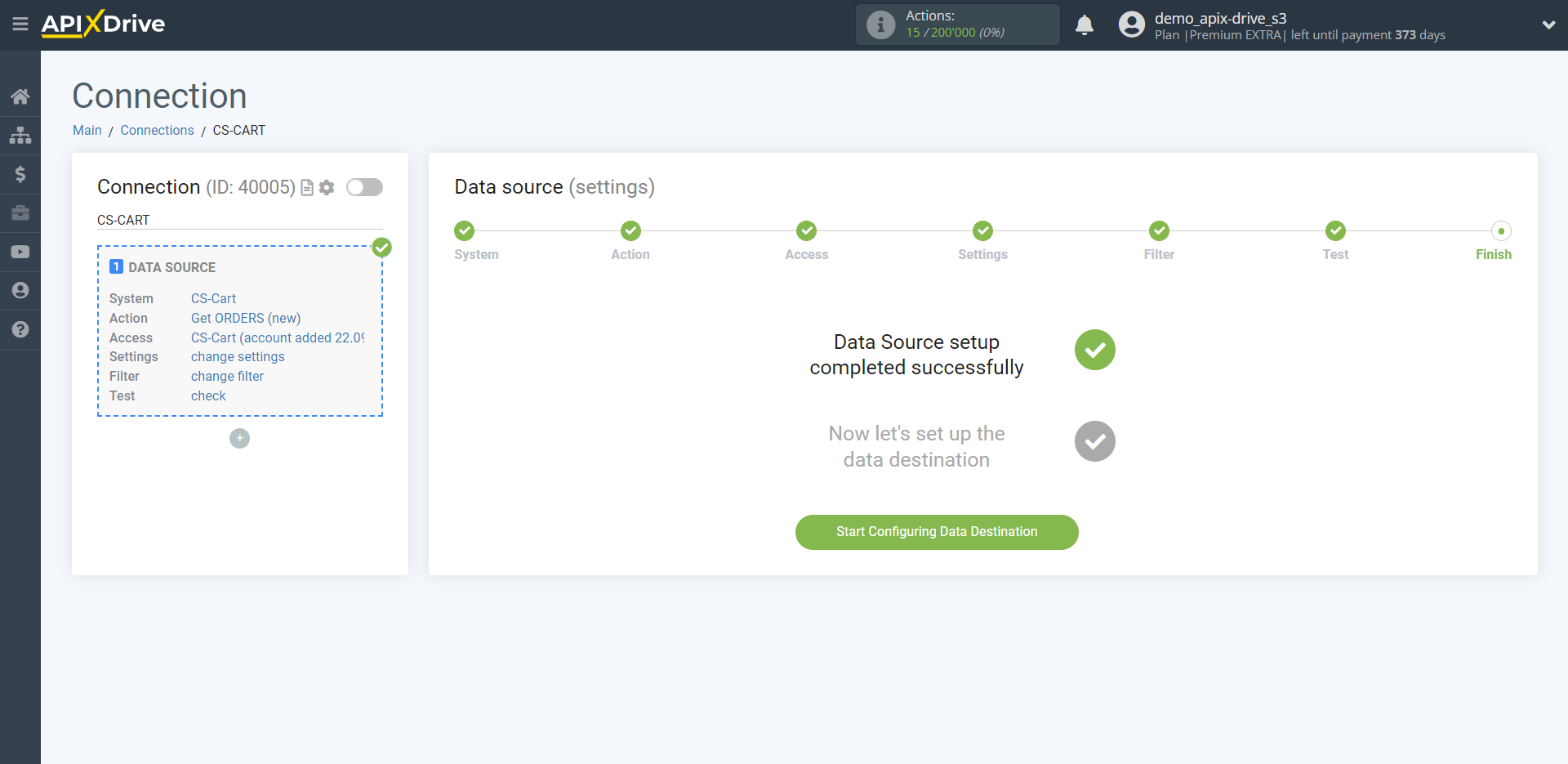 How to Connect CS-Cart as Data Source | Setup Data Destination system