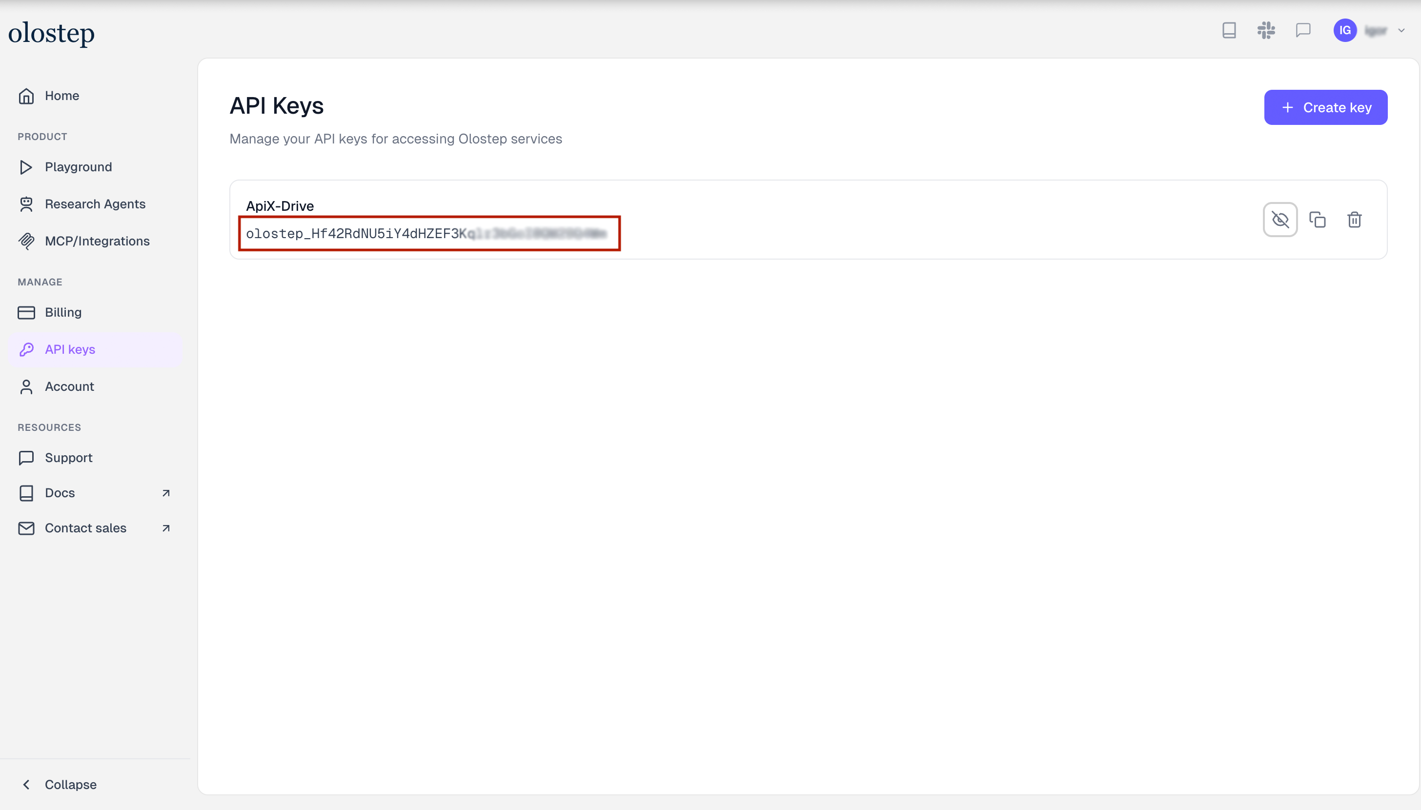 Setting Up Olostep | API Key Location in Olostep Setting Up Olostep | API Key Location in Olostep
