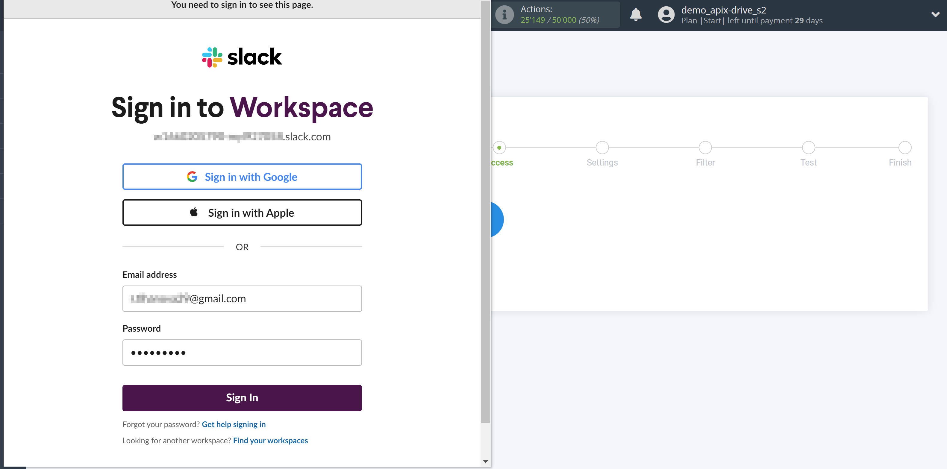 How to Connect Slack as Data Source  | Authorization data
