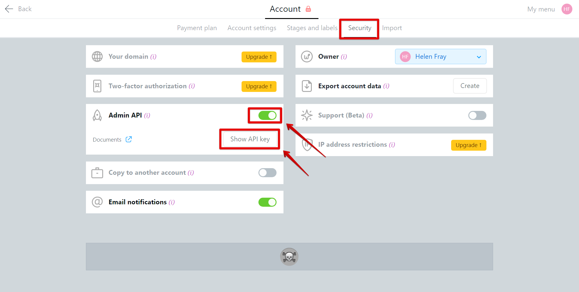 How to Connect Worksection as Data Destination | API key access