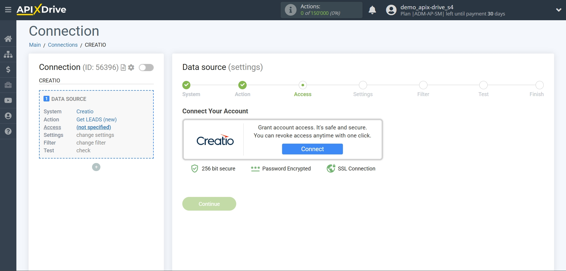 How to Connect Creatio  as Data Source | Account connection How to Connect Creatio  as Data Source | Account connection
