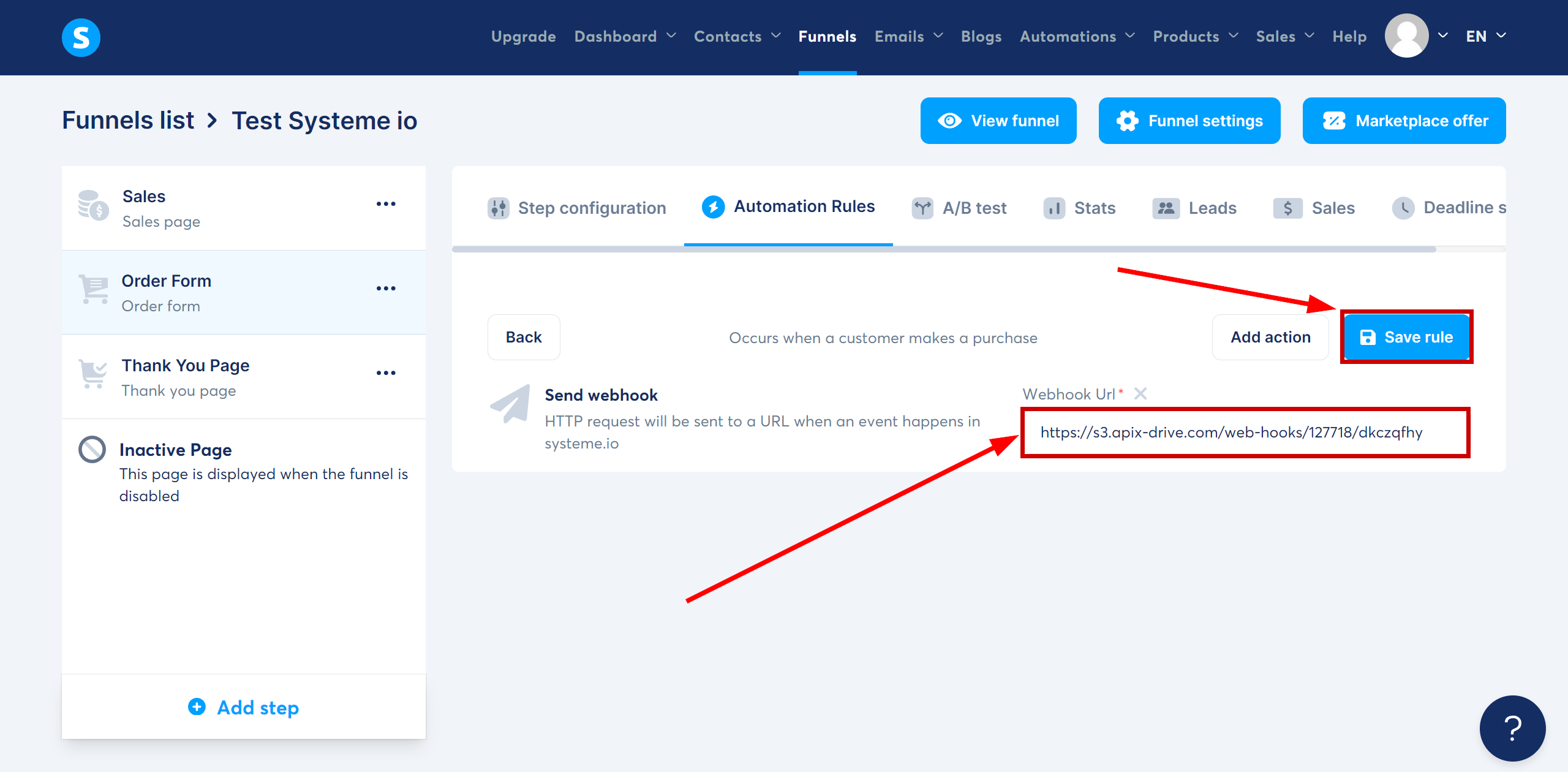 How to Connect Systeme.io as Data Source | Webhook Setup