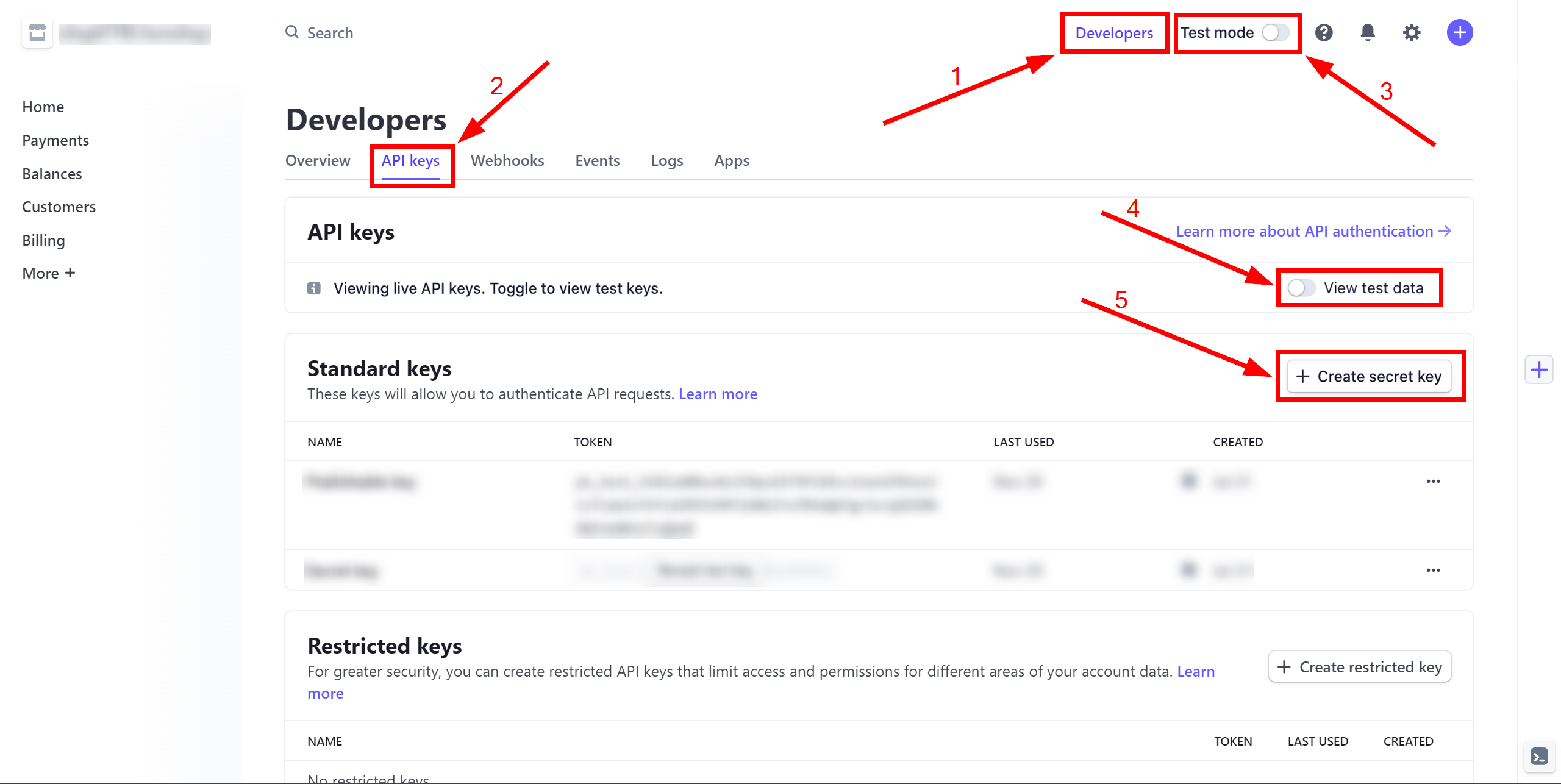 How to Connect Stripe as Data Destination | Disabling "Test mode" and "View test data"