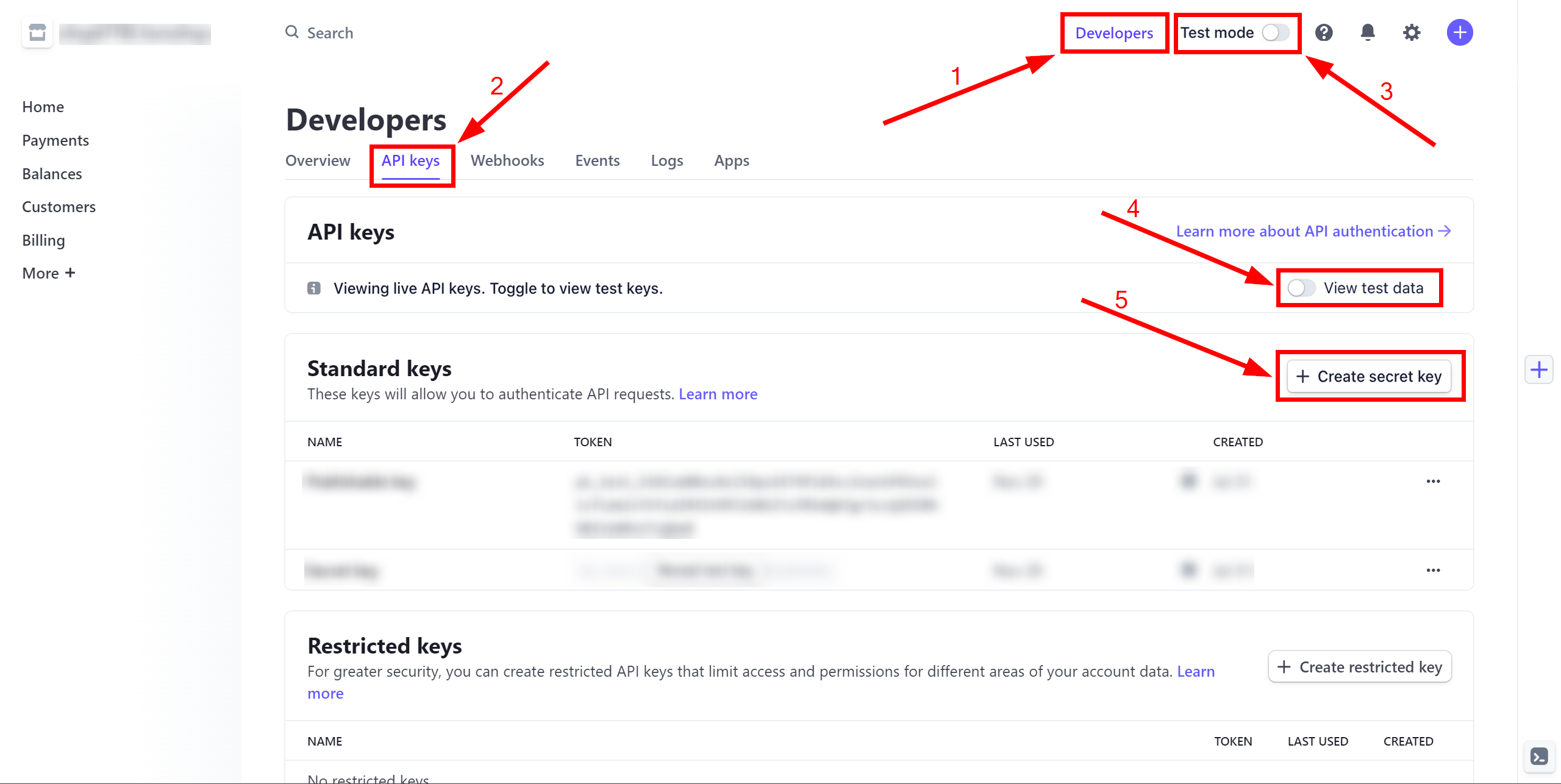 How to Connect Stripe as Data Source | Disabling "Test mode" and "View test data"