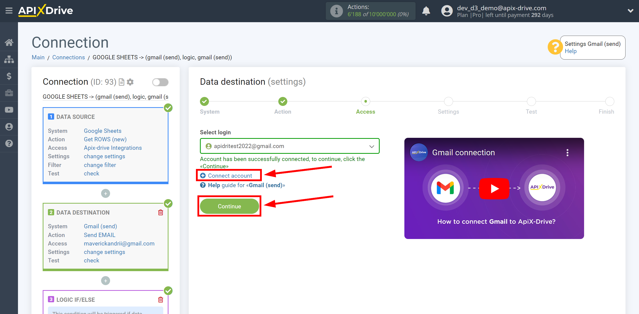 How to setup Logic If/Else | Account selection