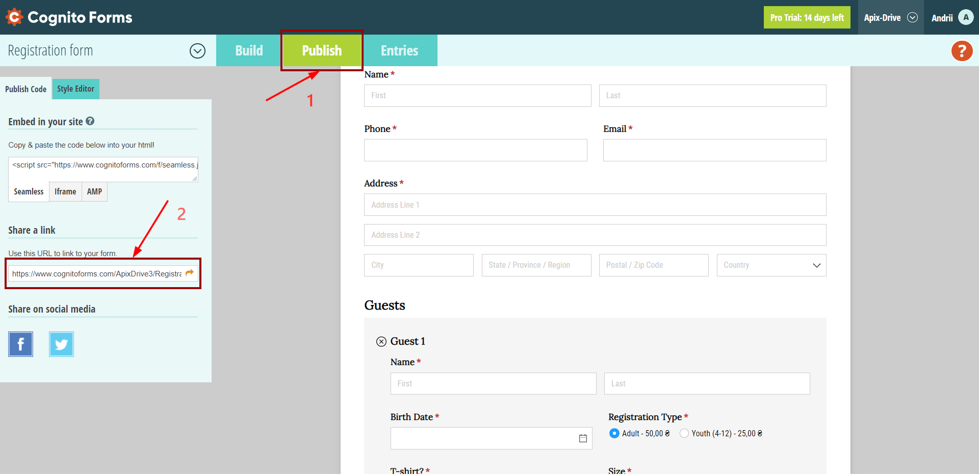 How to Connect Cognito Forms as Data Source | Form test data generation