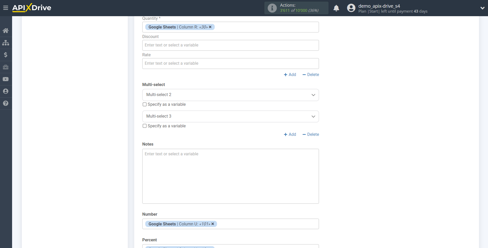 How to Connect Zoho Inventory as Data Destination | Assigning Fields