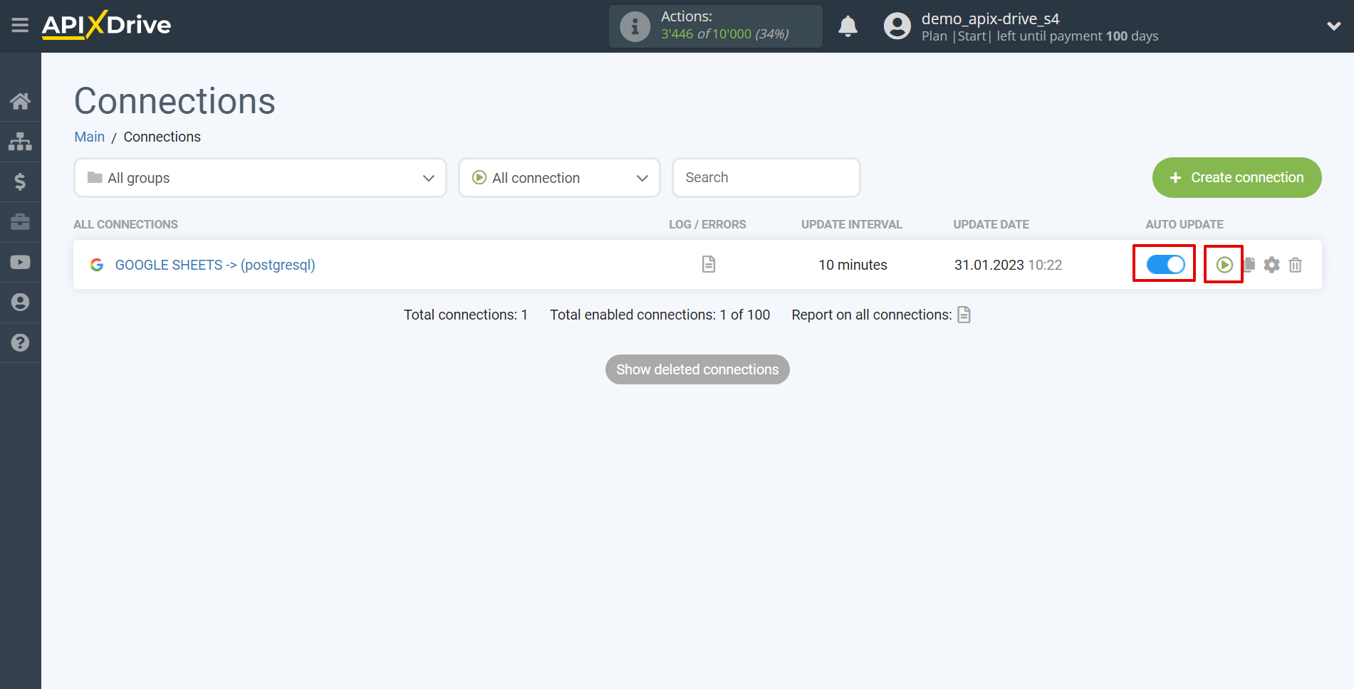 How to Connect PostgreSQL as Data Destination | Enable auto-update