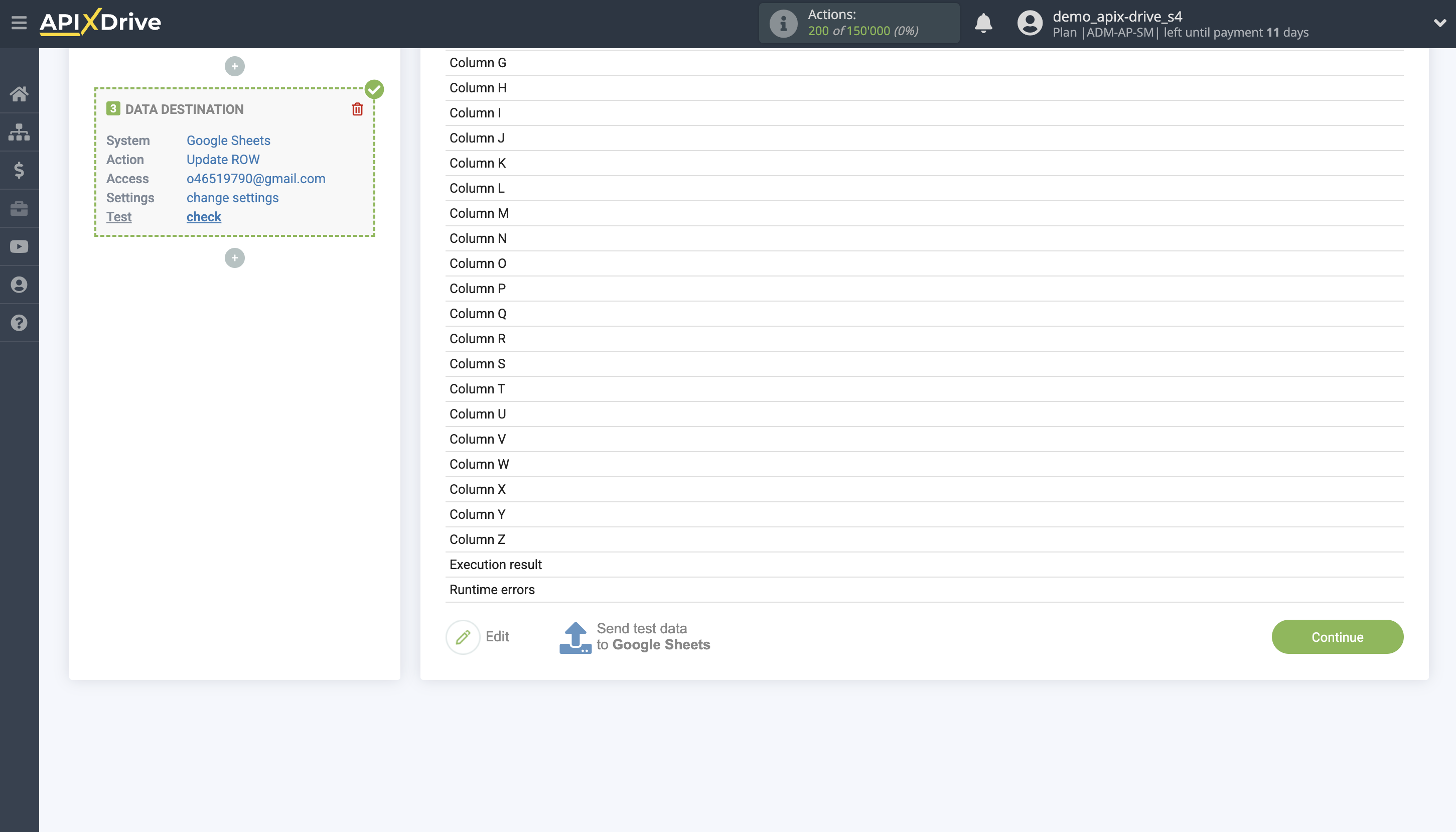 Setting up Dropbox Contact Search in Google Sheets | Test data