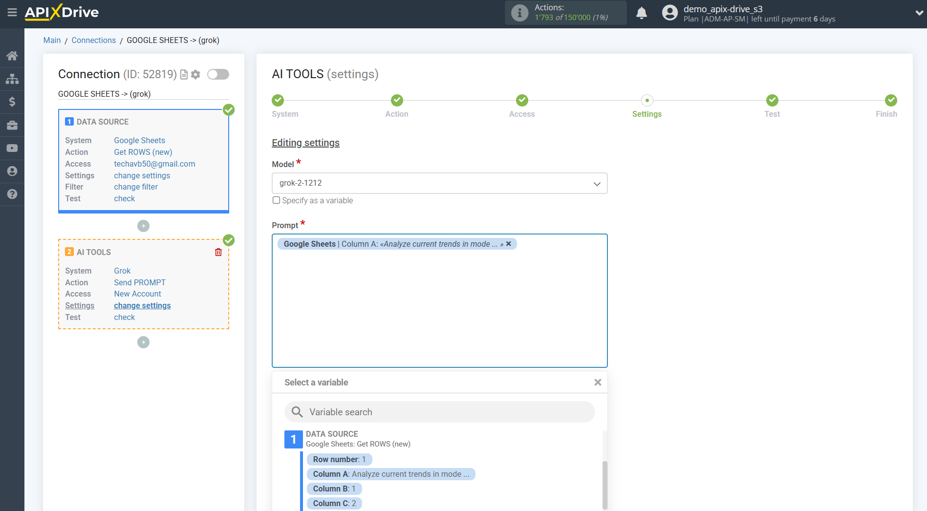 Setting up Grok in Google Sheets | Setting up&nbsp;