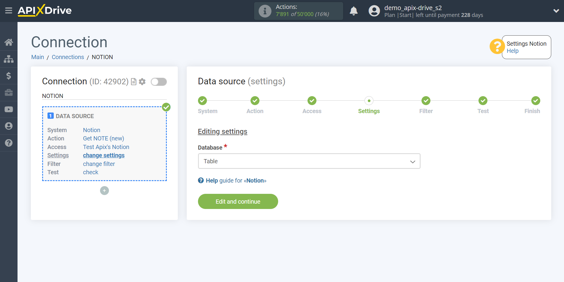 How to Connect Notion as Data Source | Settings