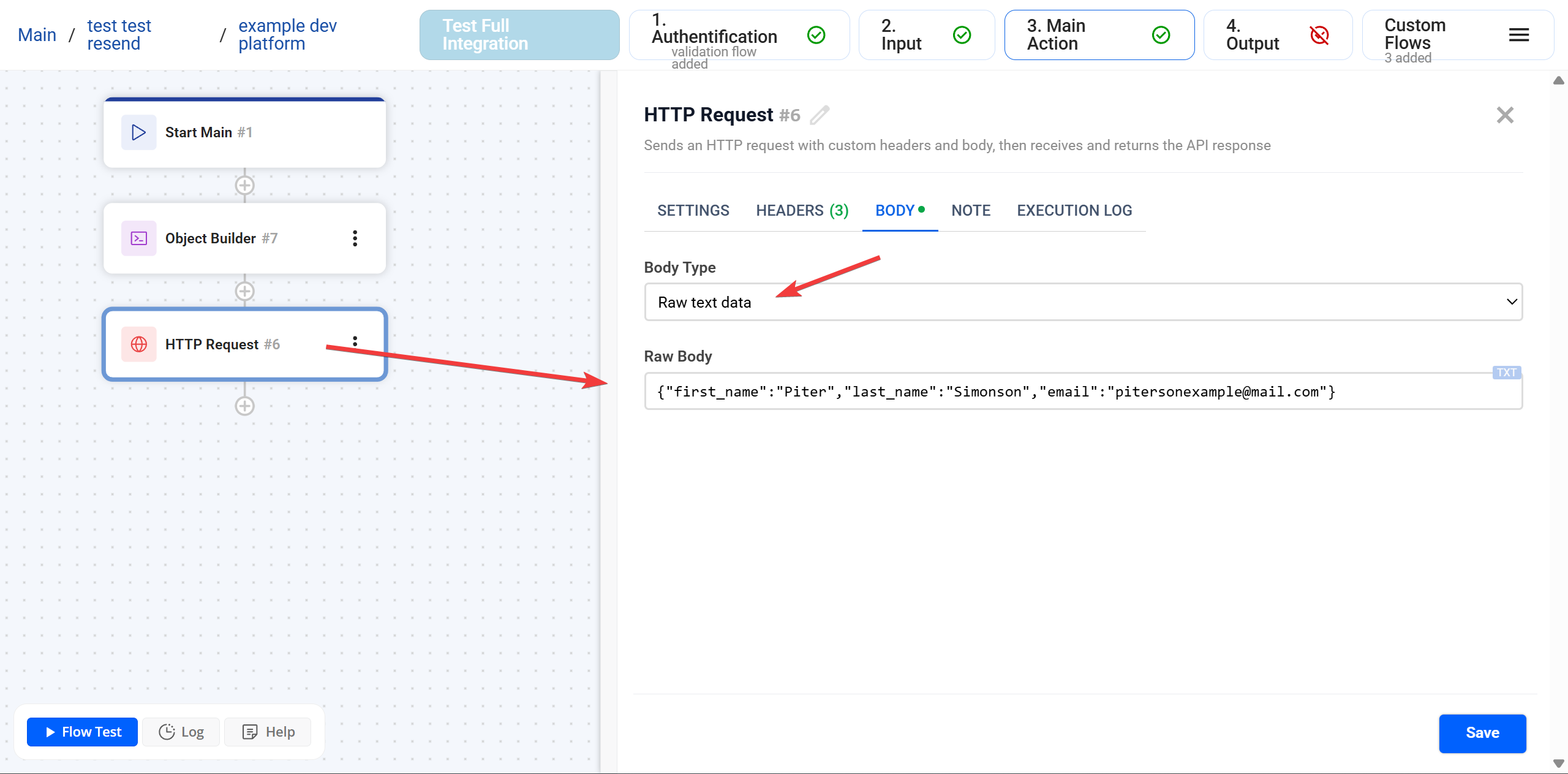 HTTP Request |&nbsp;Тип Body&nbsp;Raw text data