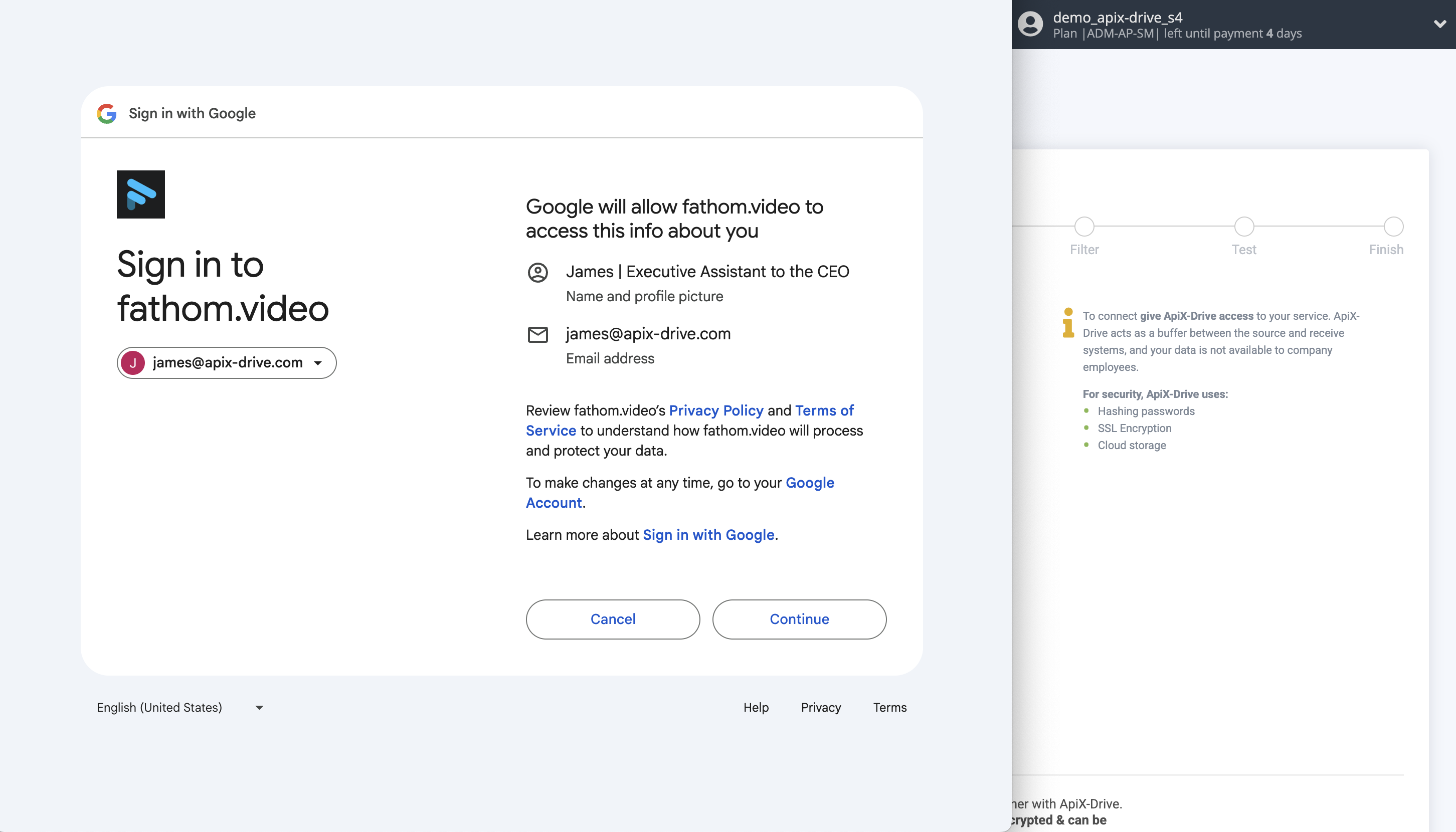 How to Connect Fathom as Data Source | Confirm sharing