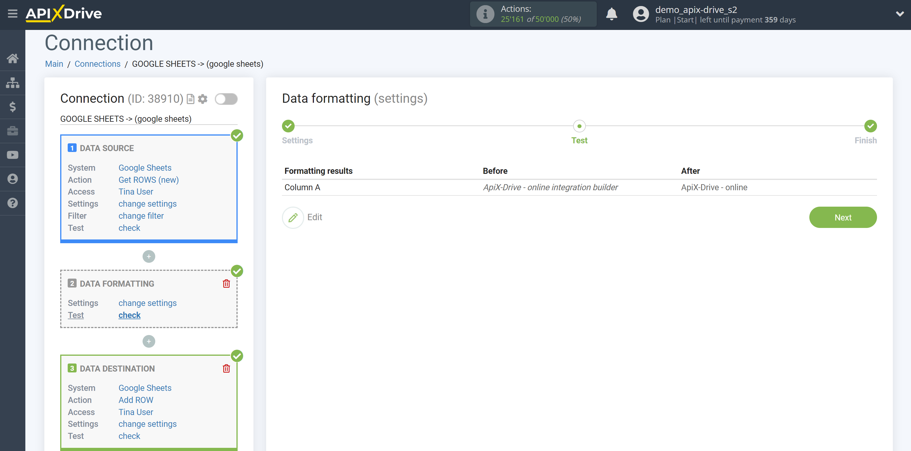 How to setup Data Formatting | Selecting the function&nbsp;Remove last words