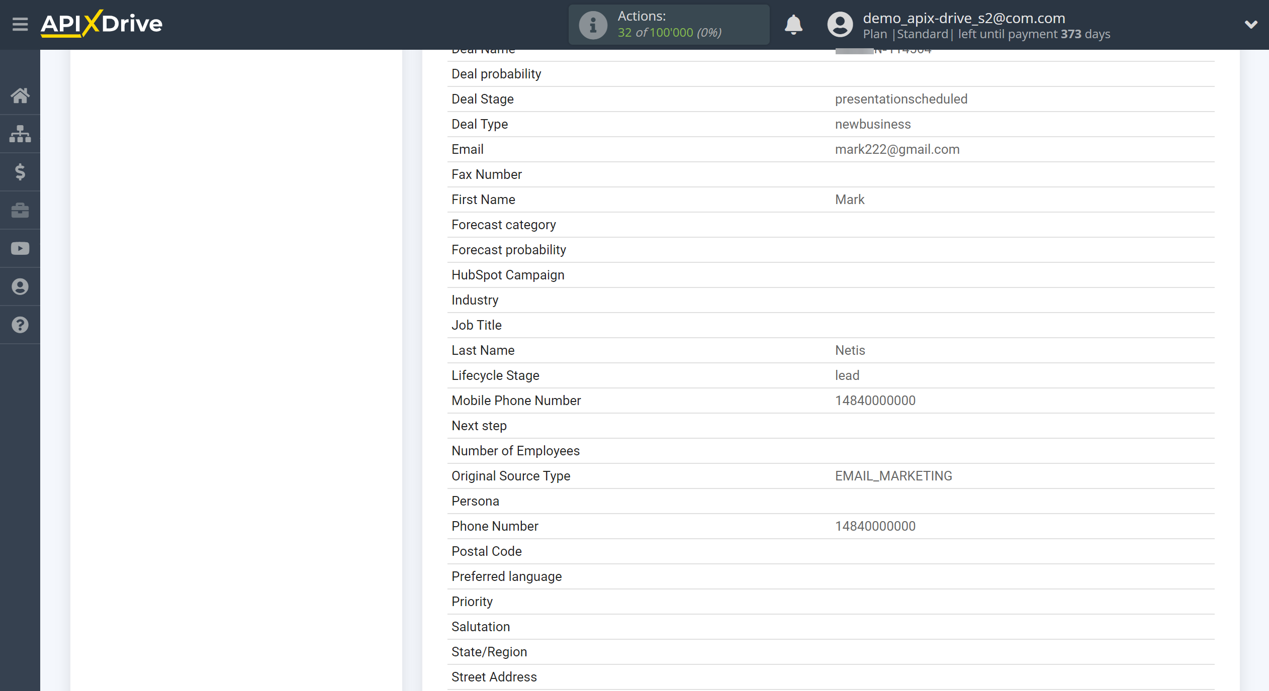 How to Connect HubSpot as Data Destination | Test data