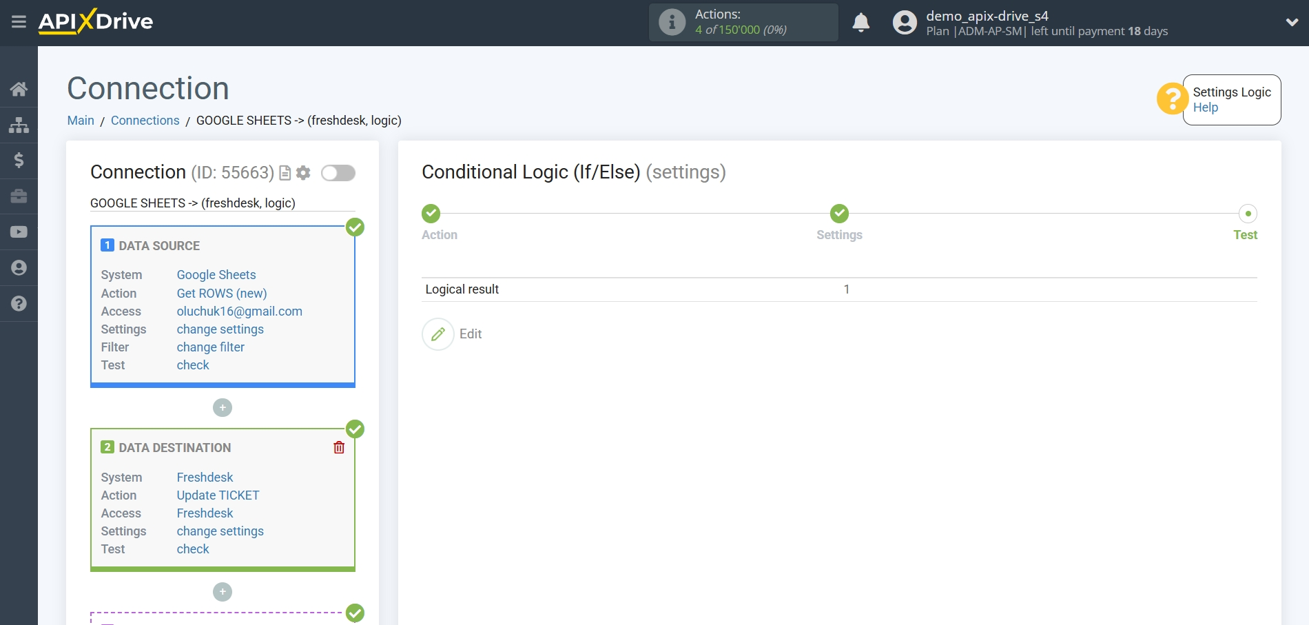 How to setup Freshdesk Update Ticket / Create Ticket | Test data