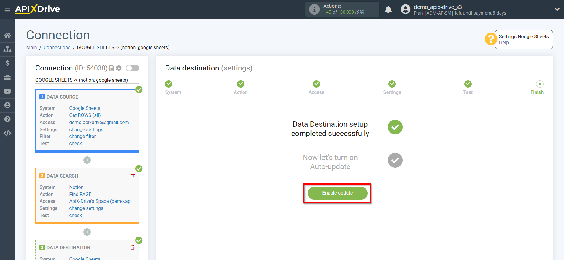 Setting up an Notion Item Search in Google Sheets | Enable auto-update