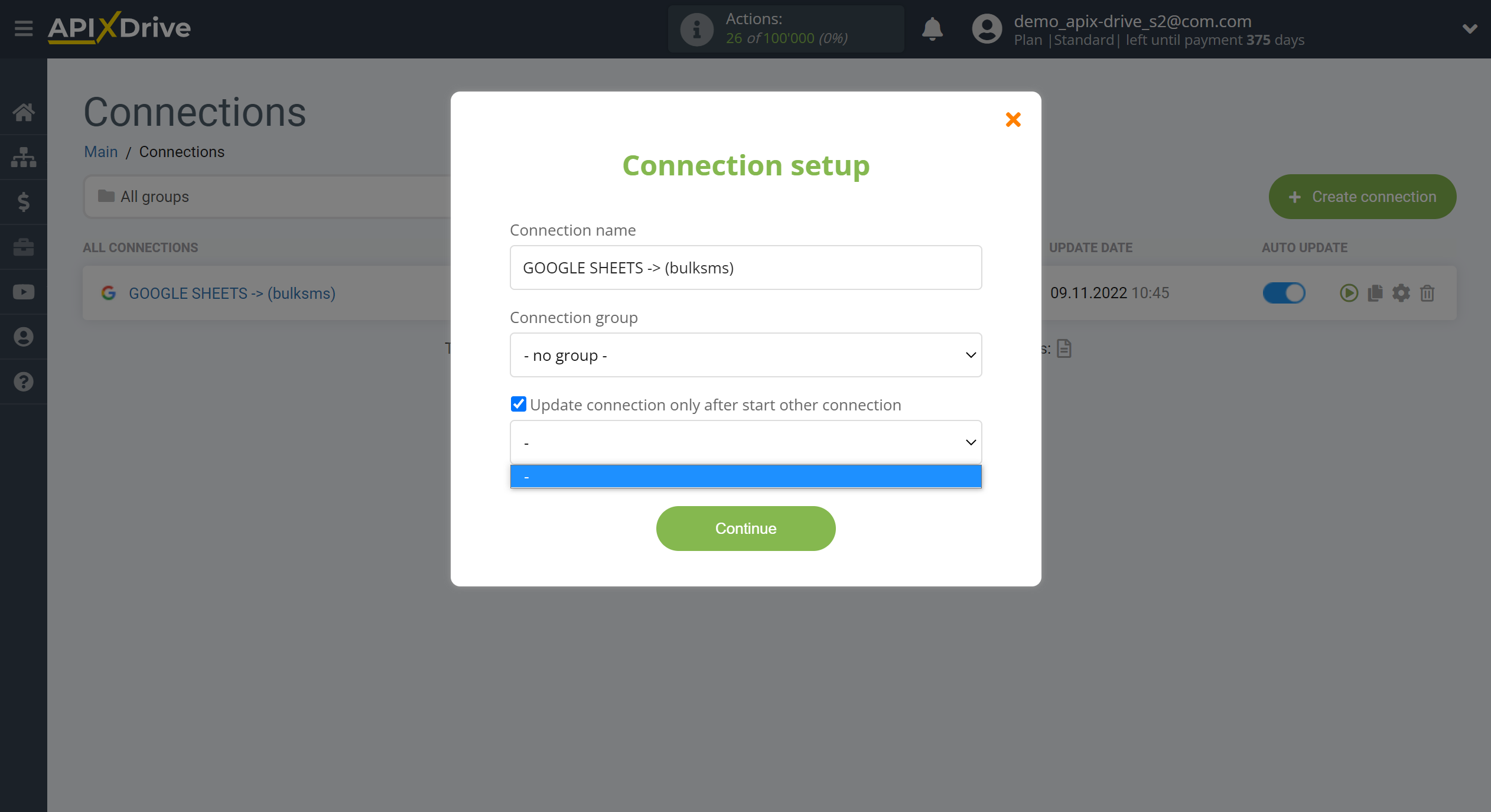 How to Connect BulkSMS as Data Destination | Update priority