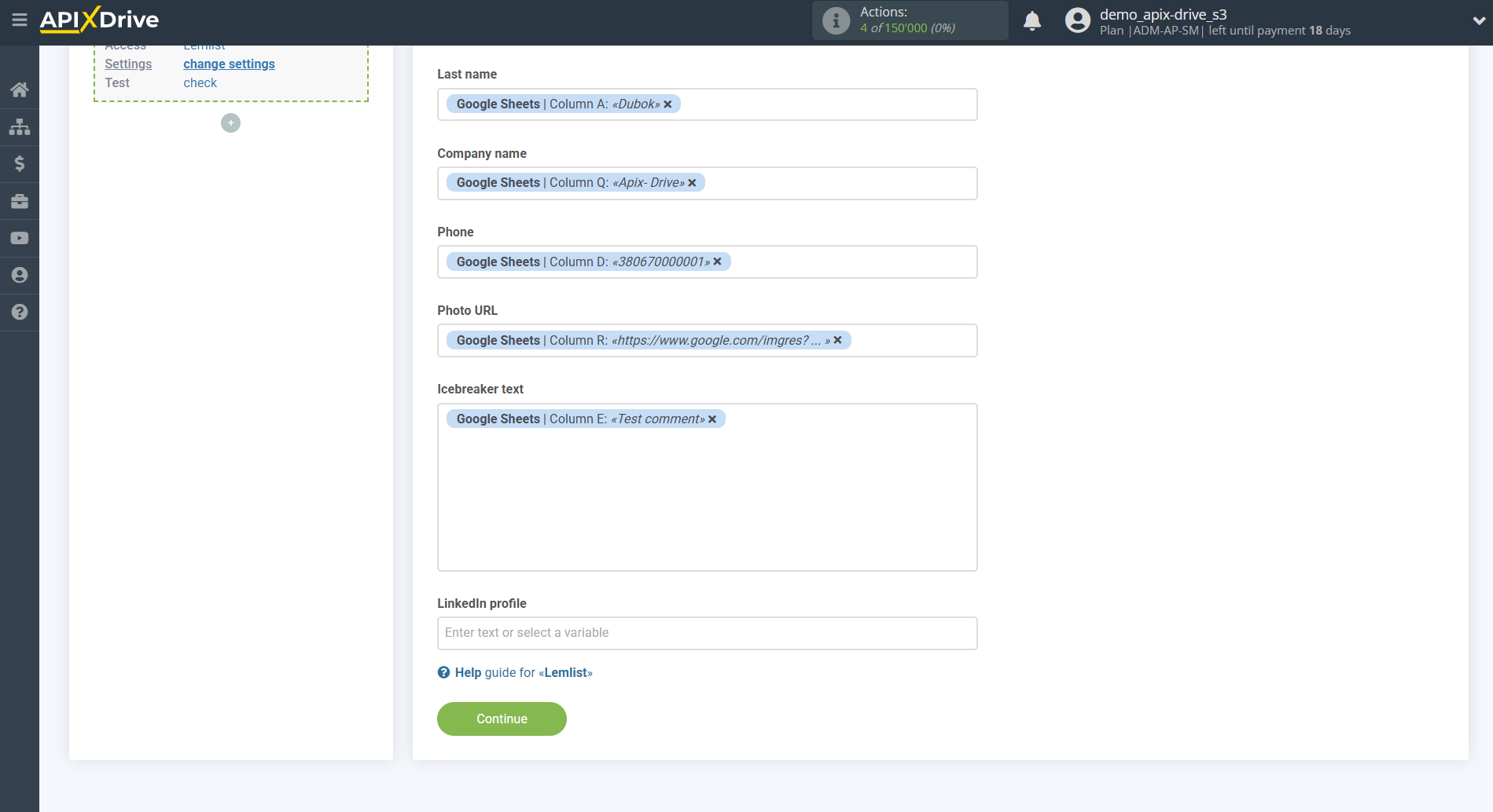 How to setup Lemlist Update Lead in campaign / Add Lead in campaign| Assigning Fields