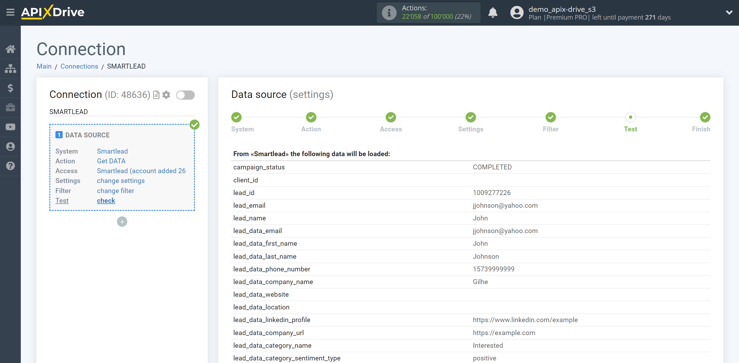 How to Connect Smartlead as Data Source | Test Data