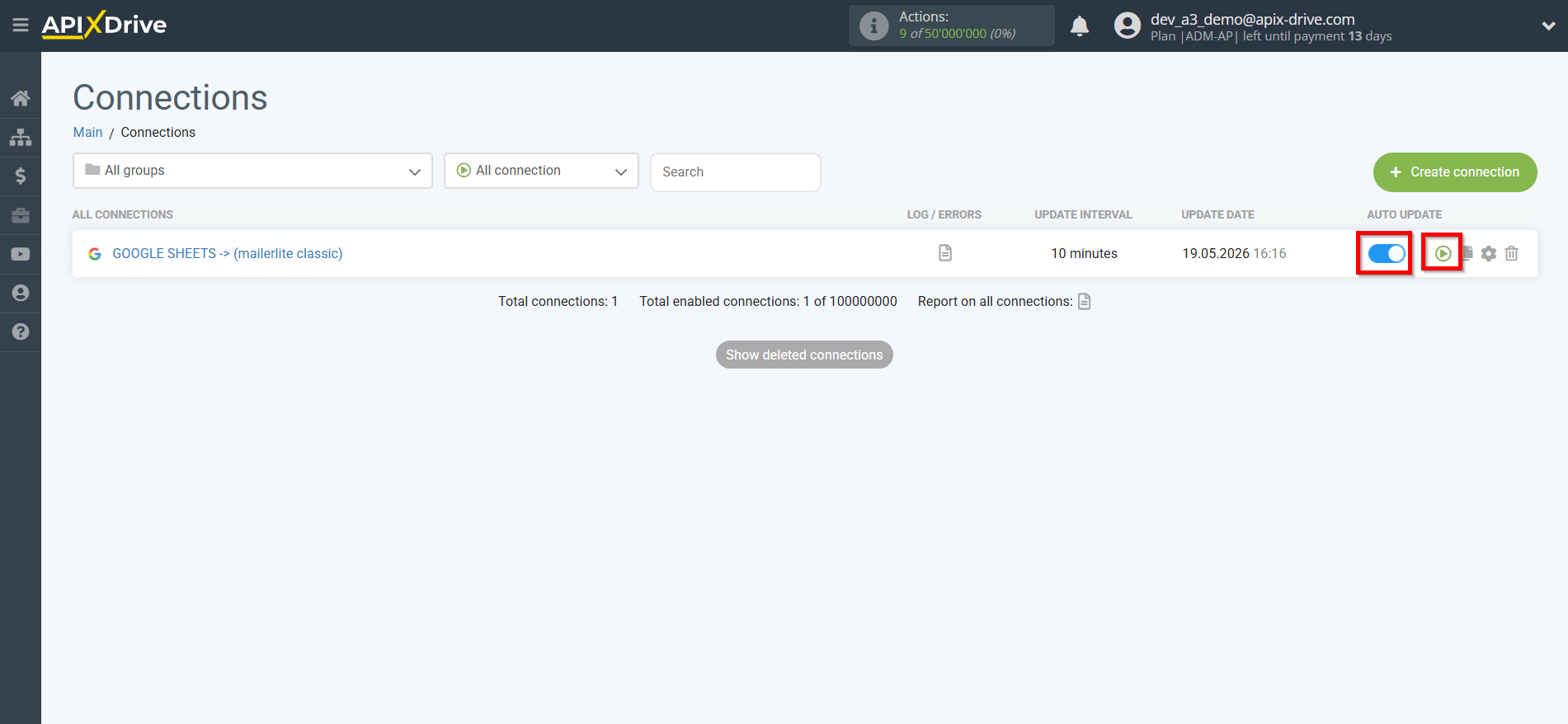 How to Connect MailerLite Classic as Data Destination | Enable auto-update