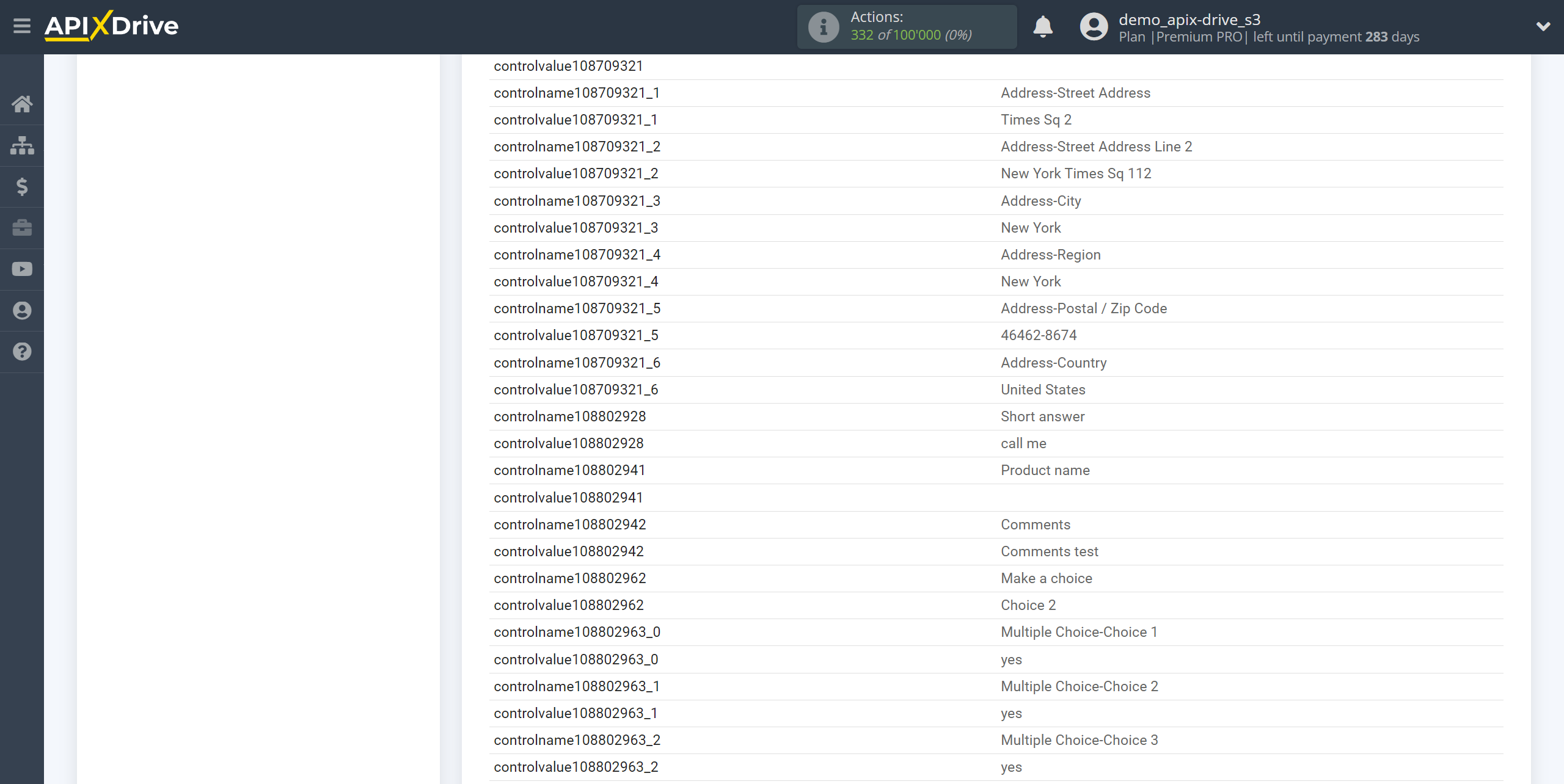 How to Connect 123FormBuilder as Data Source | Test data