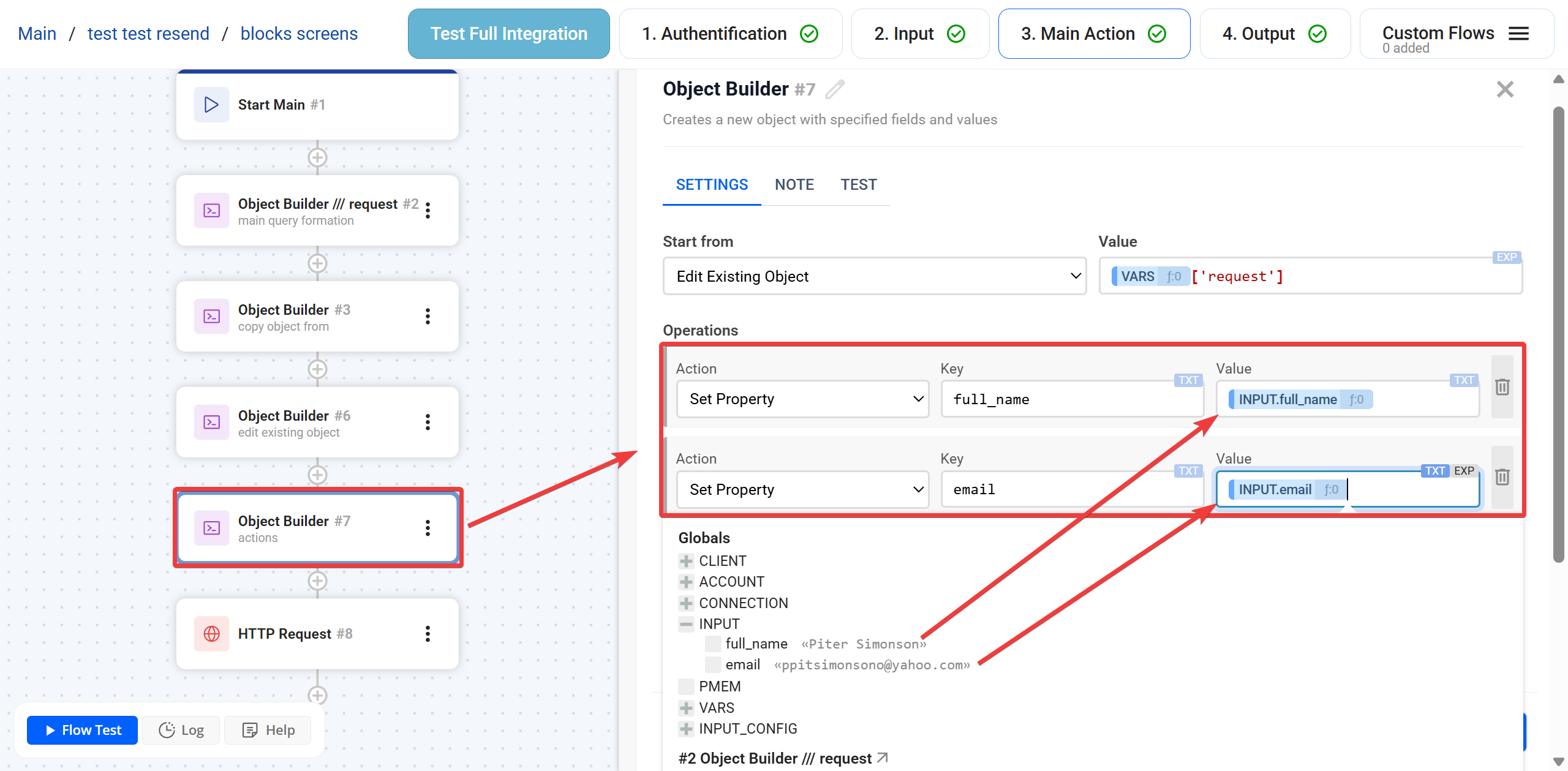 Object Builder | Налаштування дії&nbsp;Set property