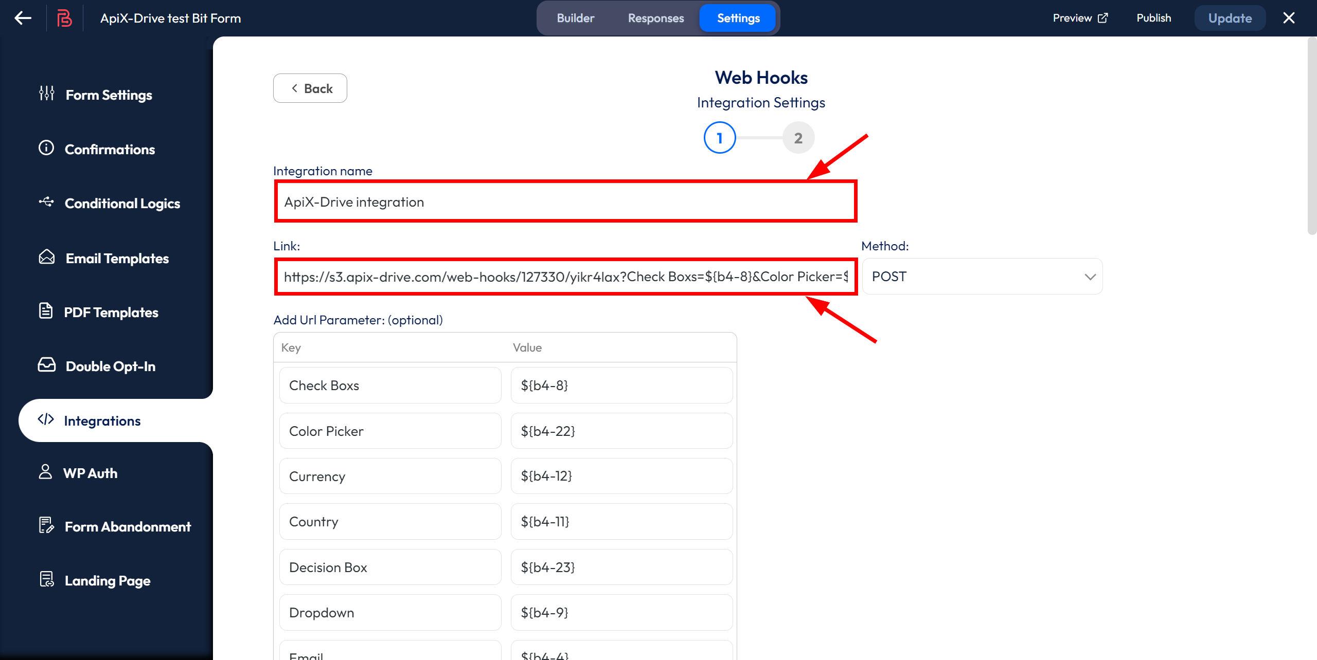 How to Connect Bit Form as Data Source | Webhook Setup