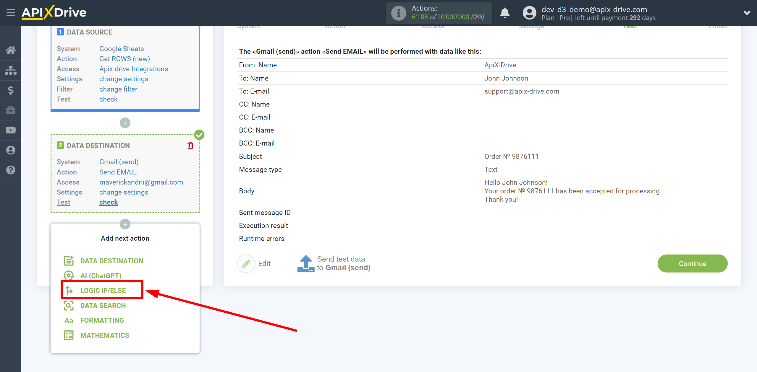 How to setup Logic If/Else | Start setting up section Logic If/Else