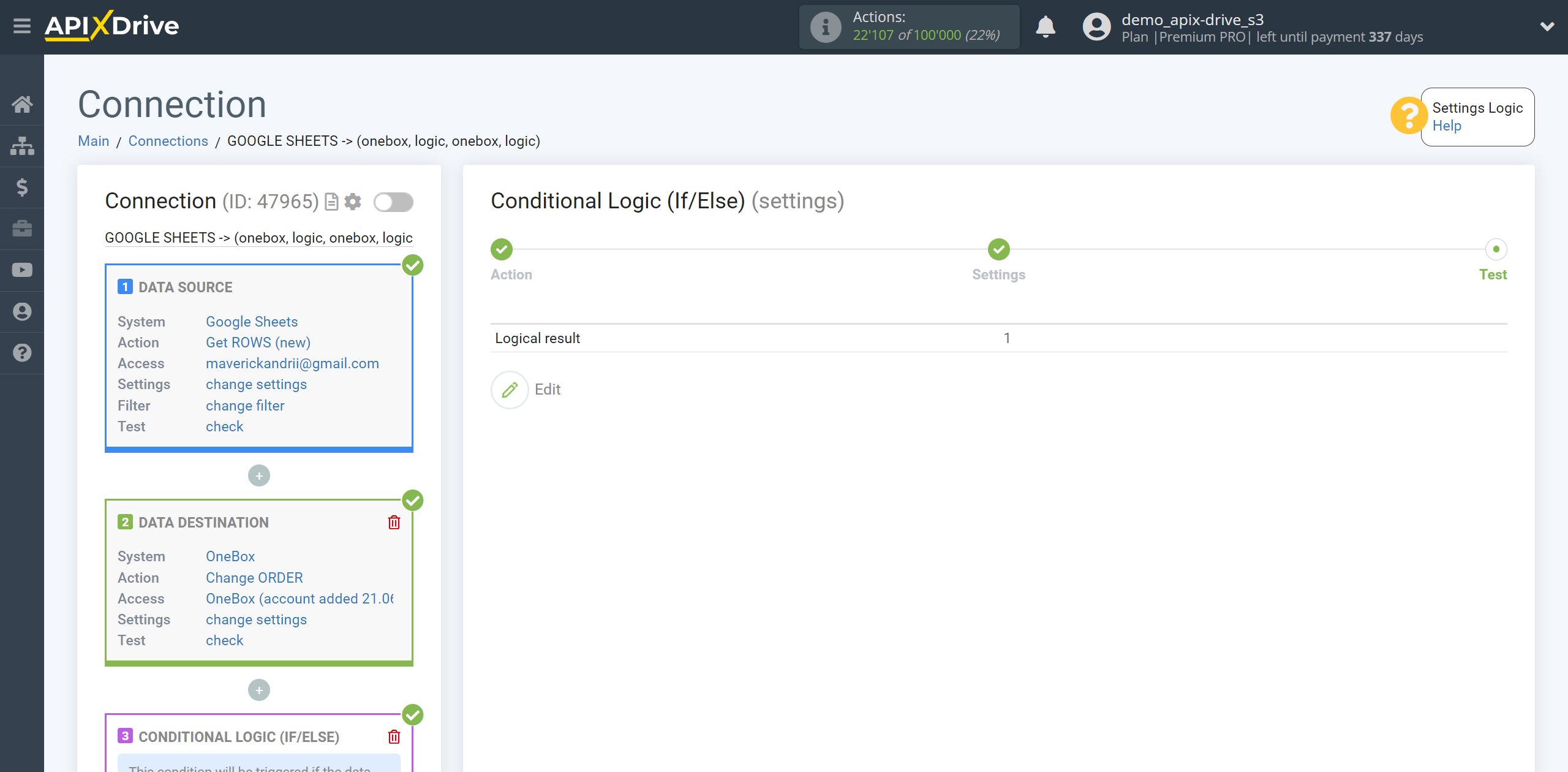 How to setup OneBox Change Order / Create Order | Test data