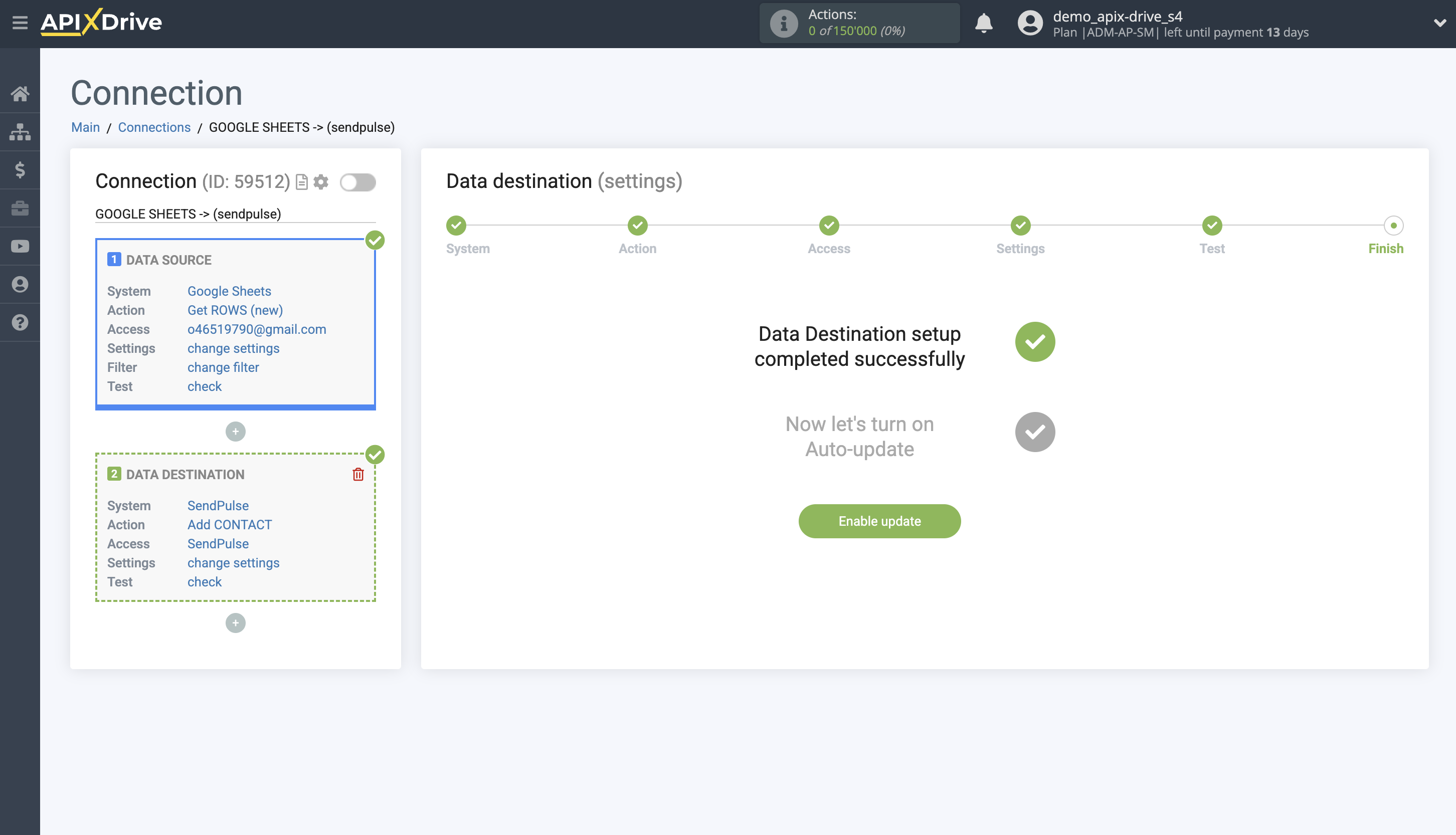 How to Connect SendPulse as Data Destination | Enable auto-update How to Connect SendPulse as Data Destination | Enable auto-update