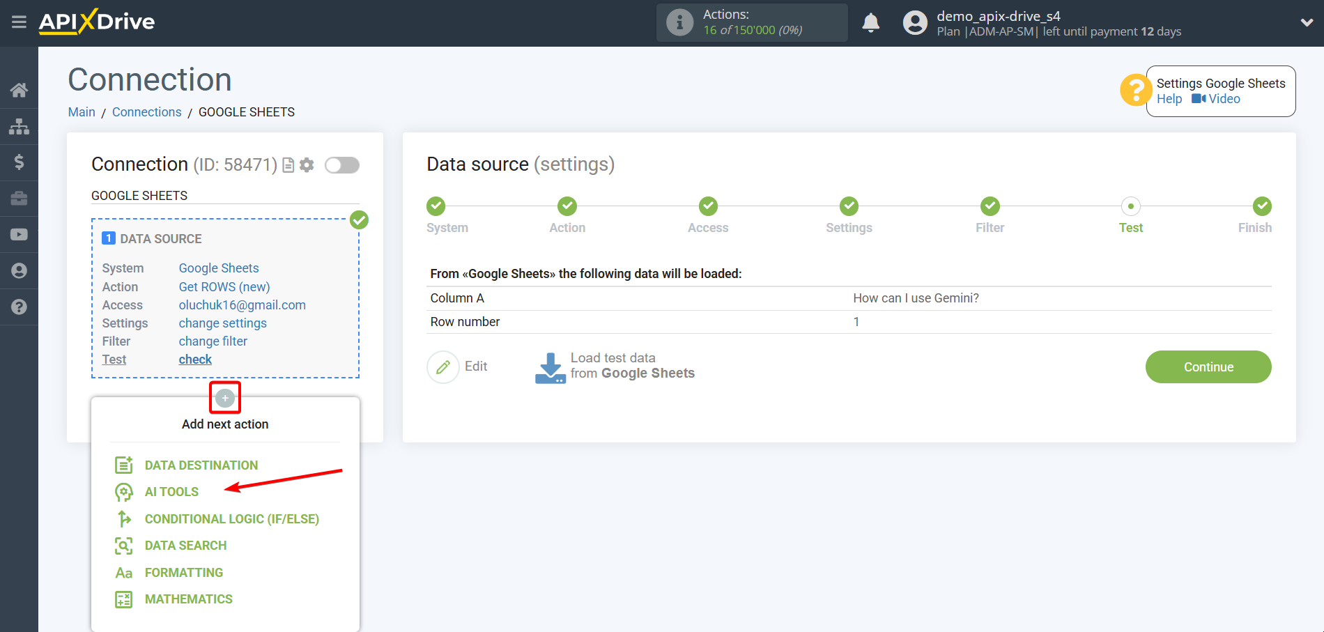 Setting up Gemini in Google Sheets | Add Gemini block