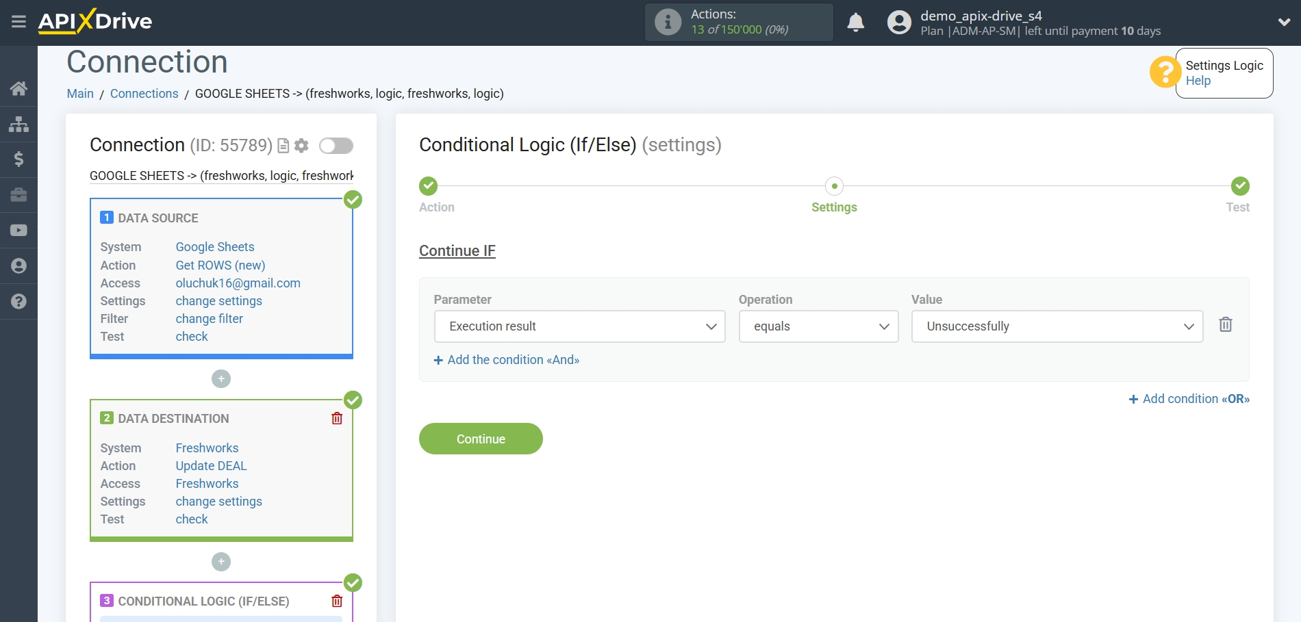 How to setup&nbsp;Freshworks Update Deal / Create Deal | Assigning Fields