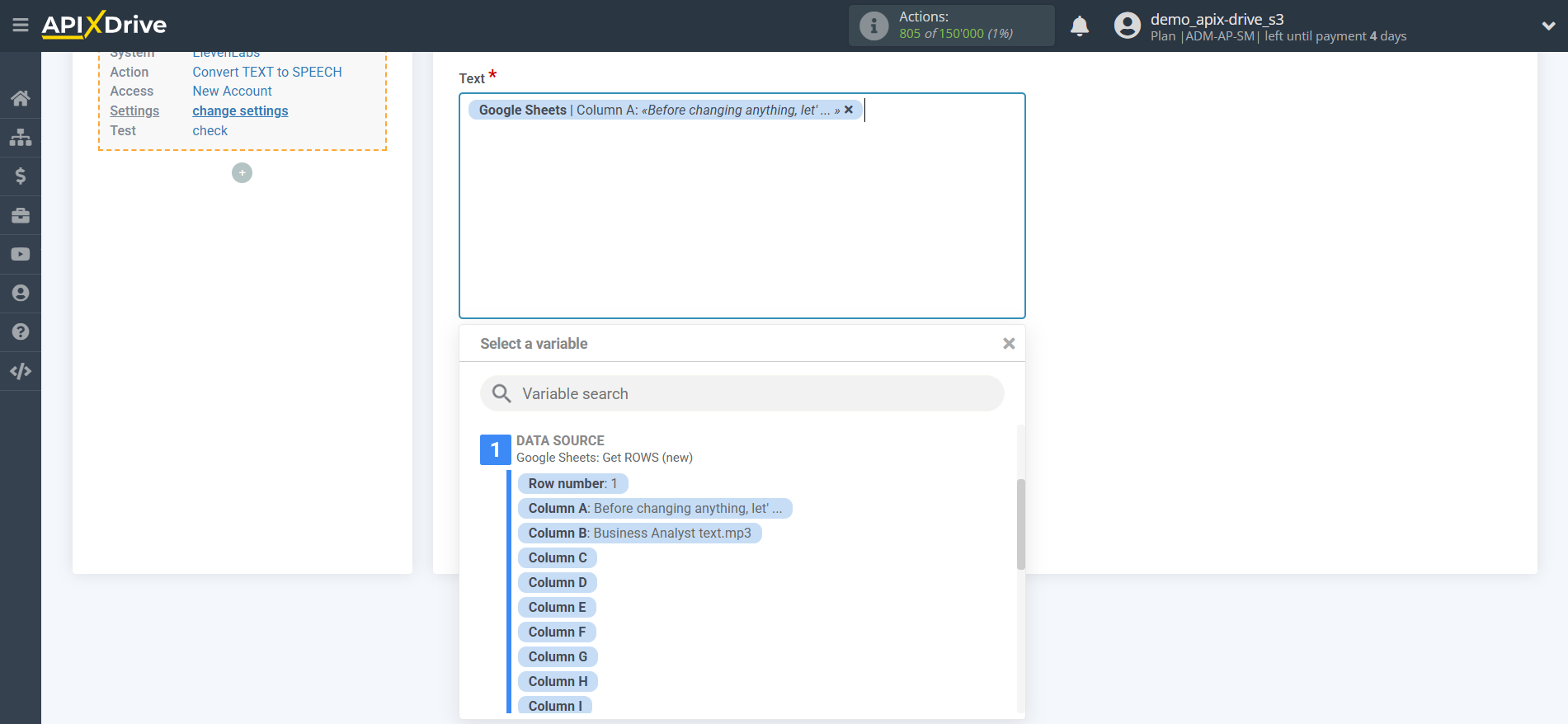 How to Connect Elevenlabs as Data Search | Assigning fields