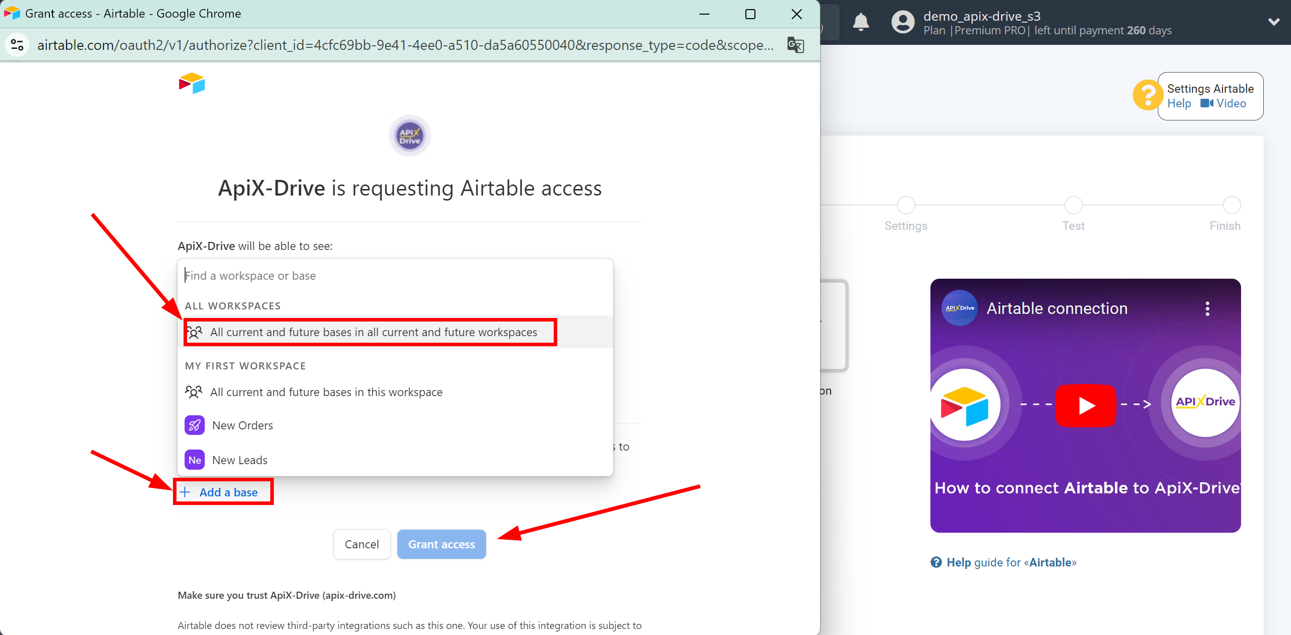 How to setup AirTable Update Row / Add Row | Domain