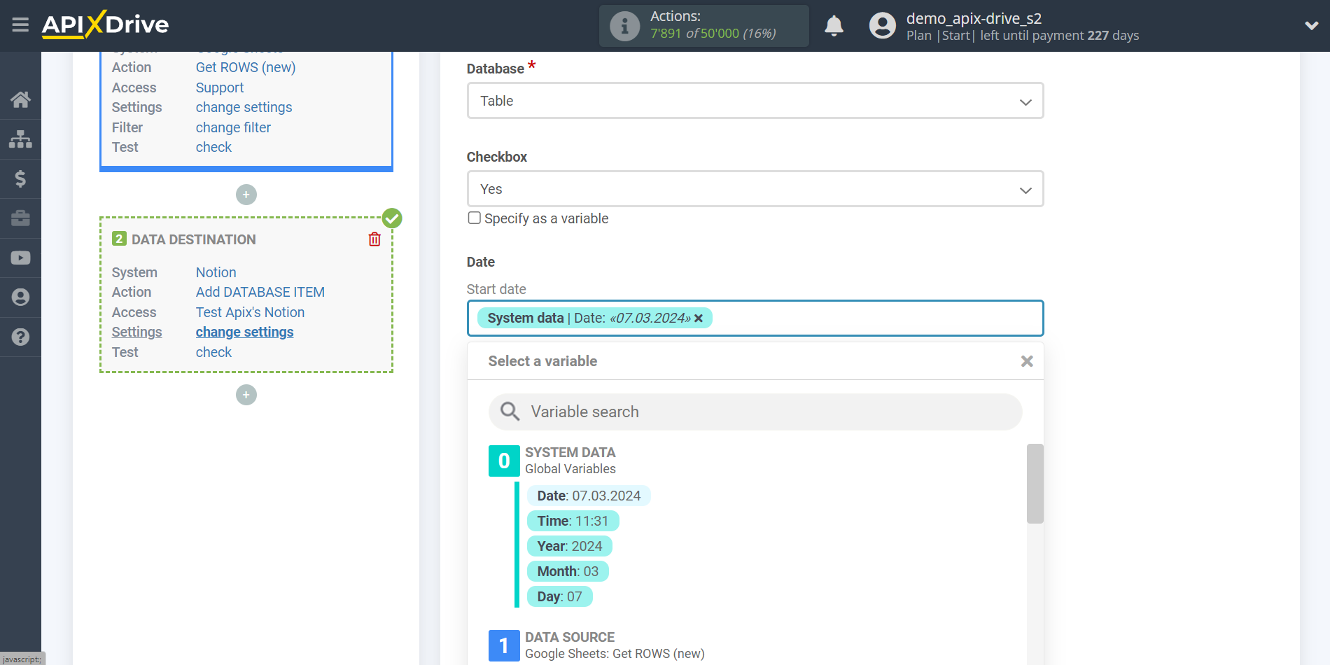 How to Connect Notion as Data Destination | Assigning Fields