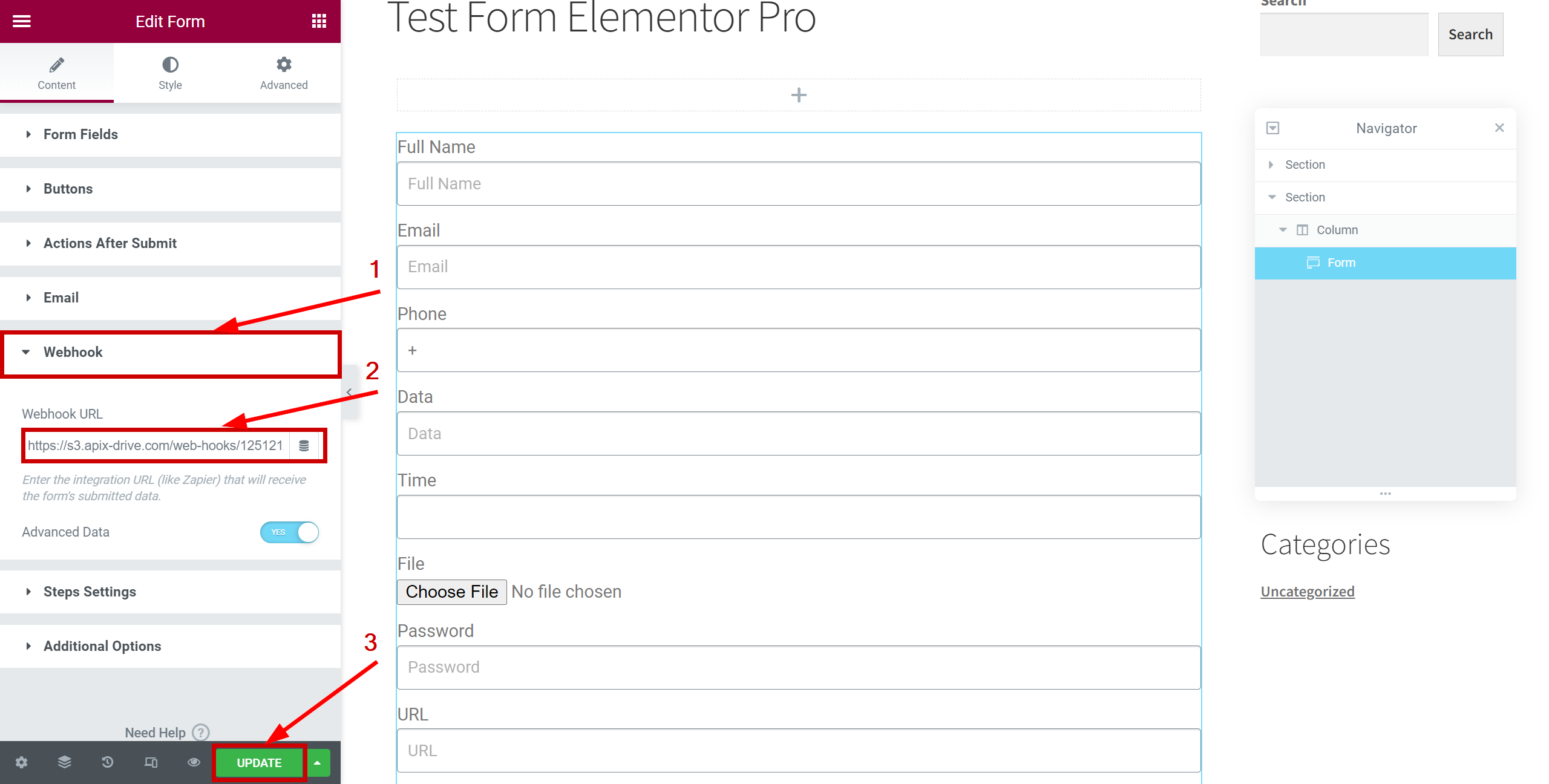 How to Connect Elementor as Data Source | Webhook Setup