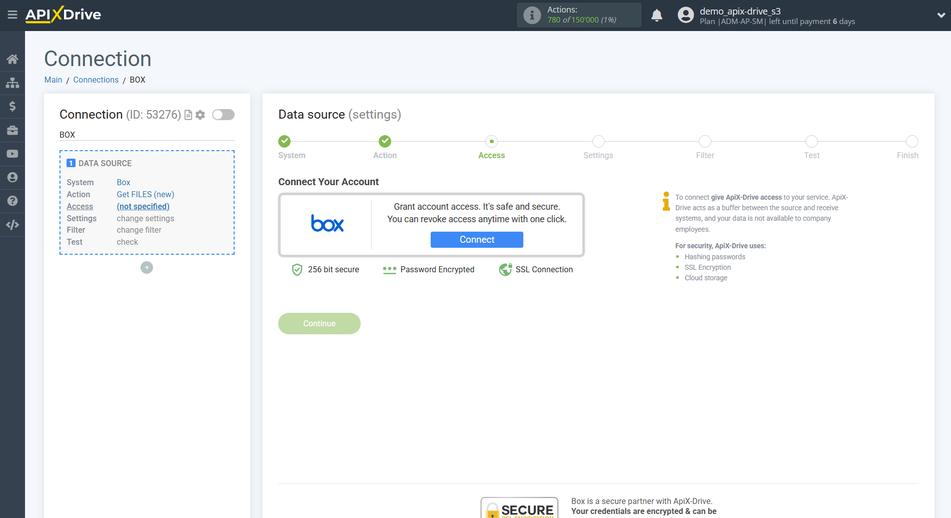 How to Connect Box as Data Source | Account connection