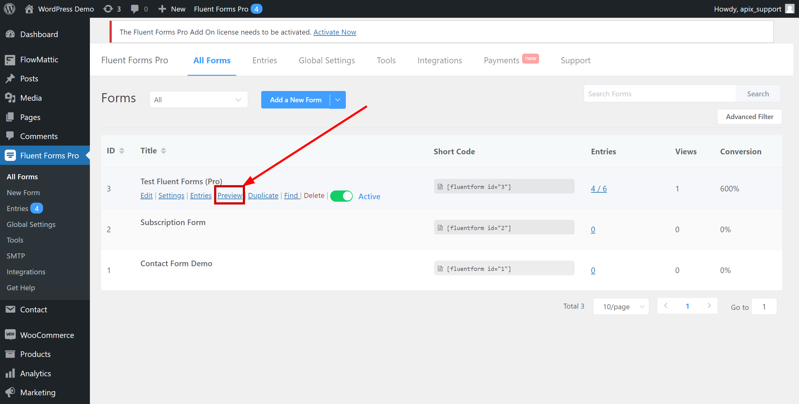 How to Connect Fluent Forms Pro as Data Source | Form test data generation