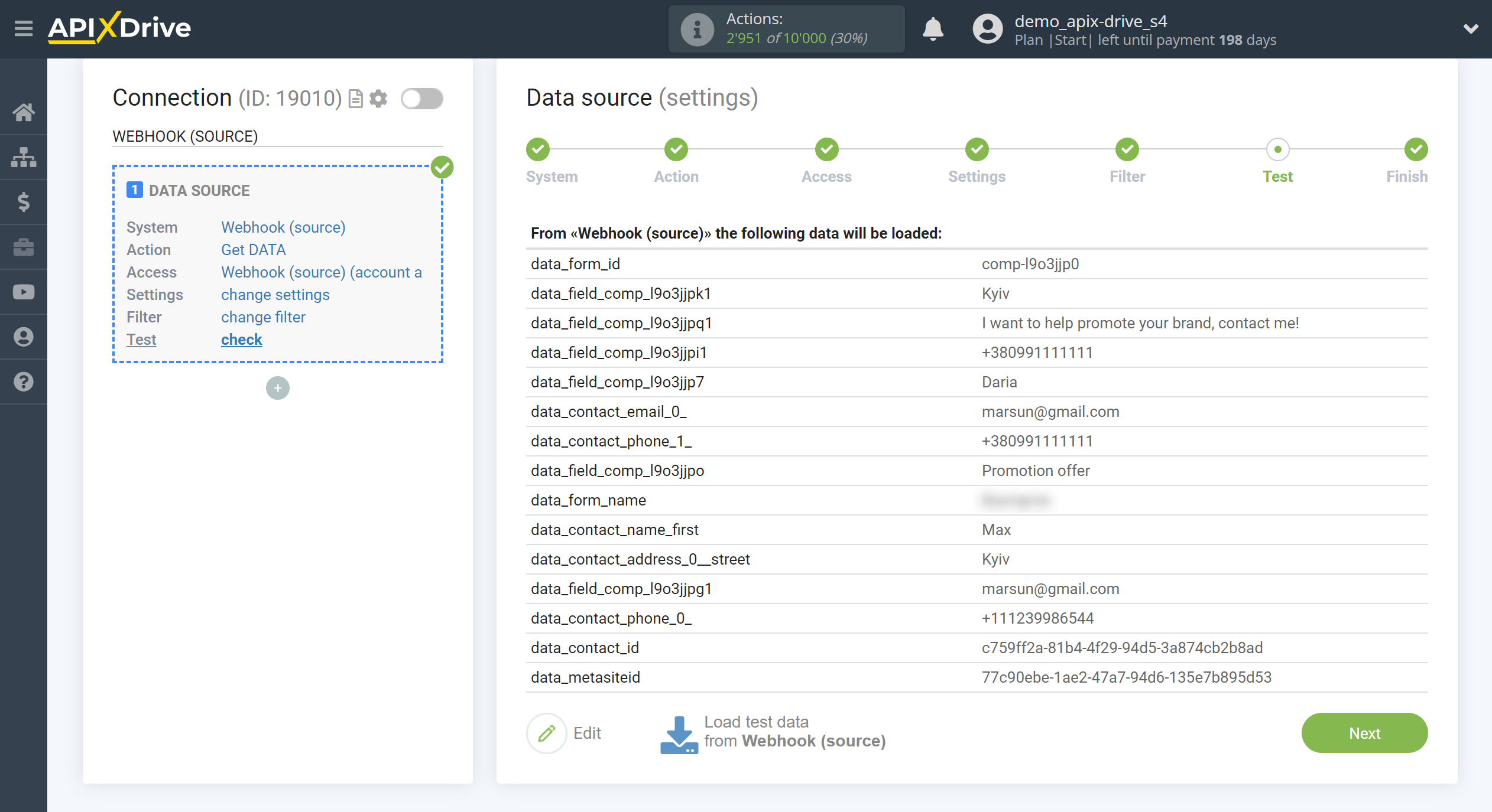 How to Connect Webhooks as Data Source&nbsp;| Test data