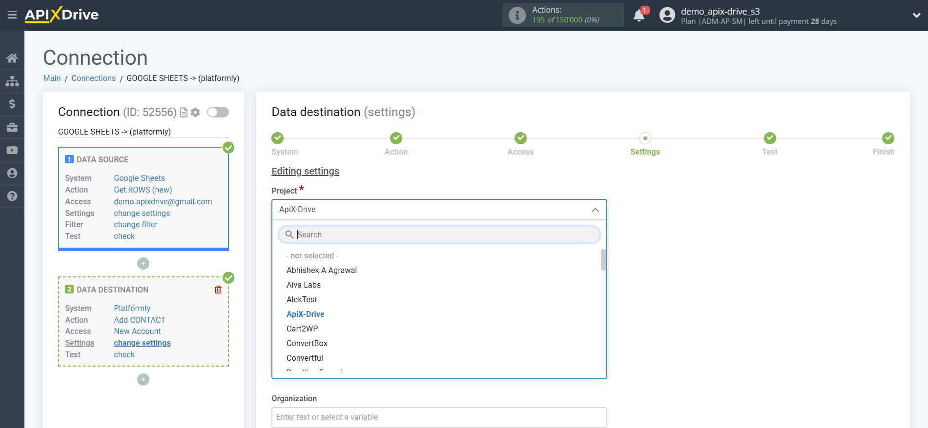 How to Connect Platformly as Data Destination | Assigning fields